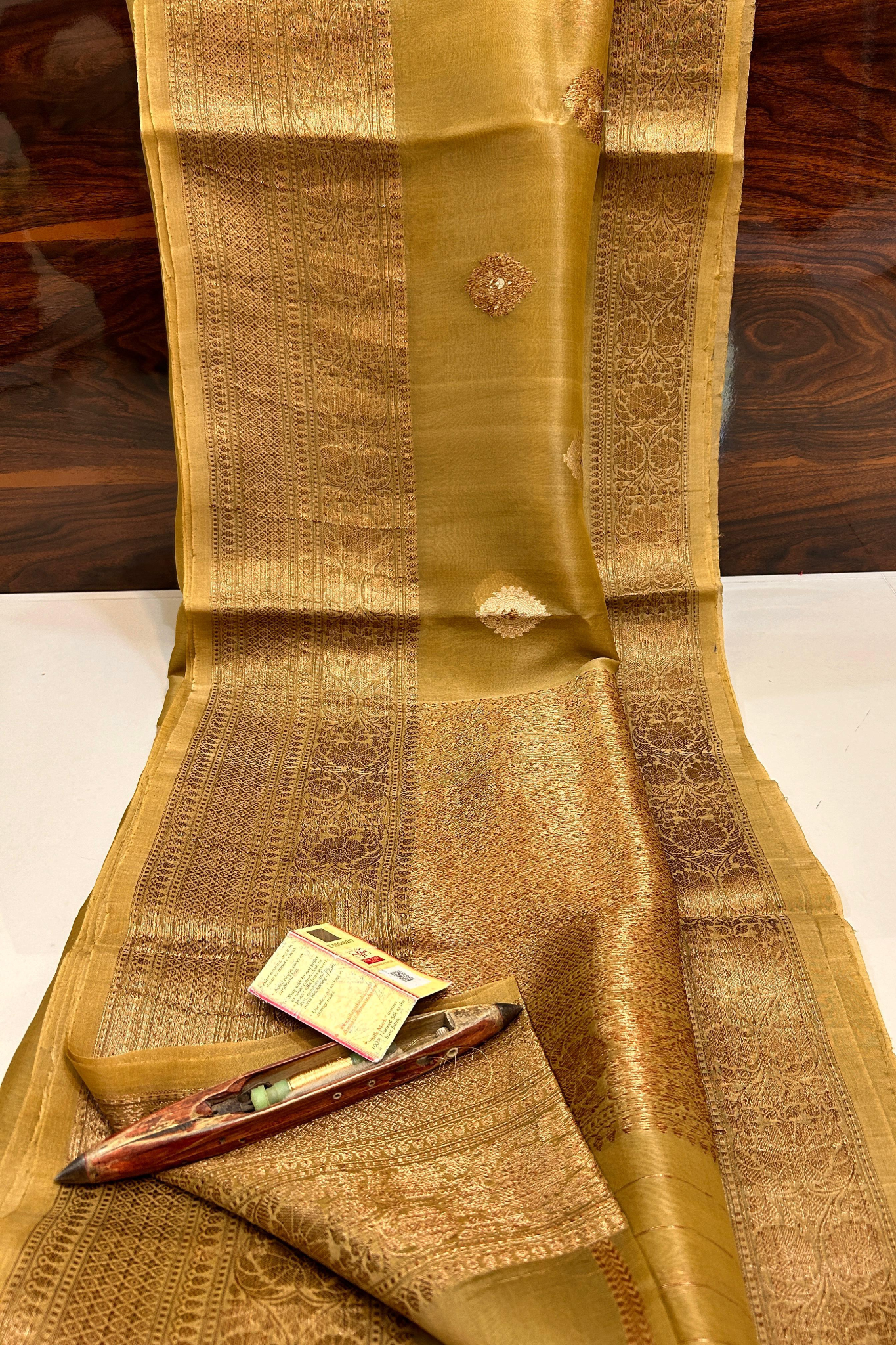 Persian Rust Banarasi  Kora Silk Saree With Grand Matt Finish