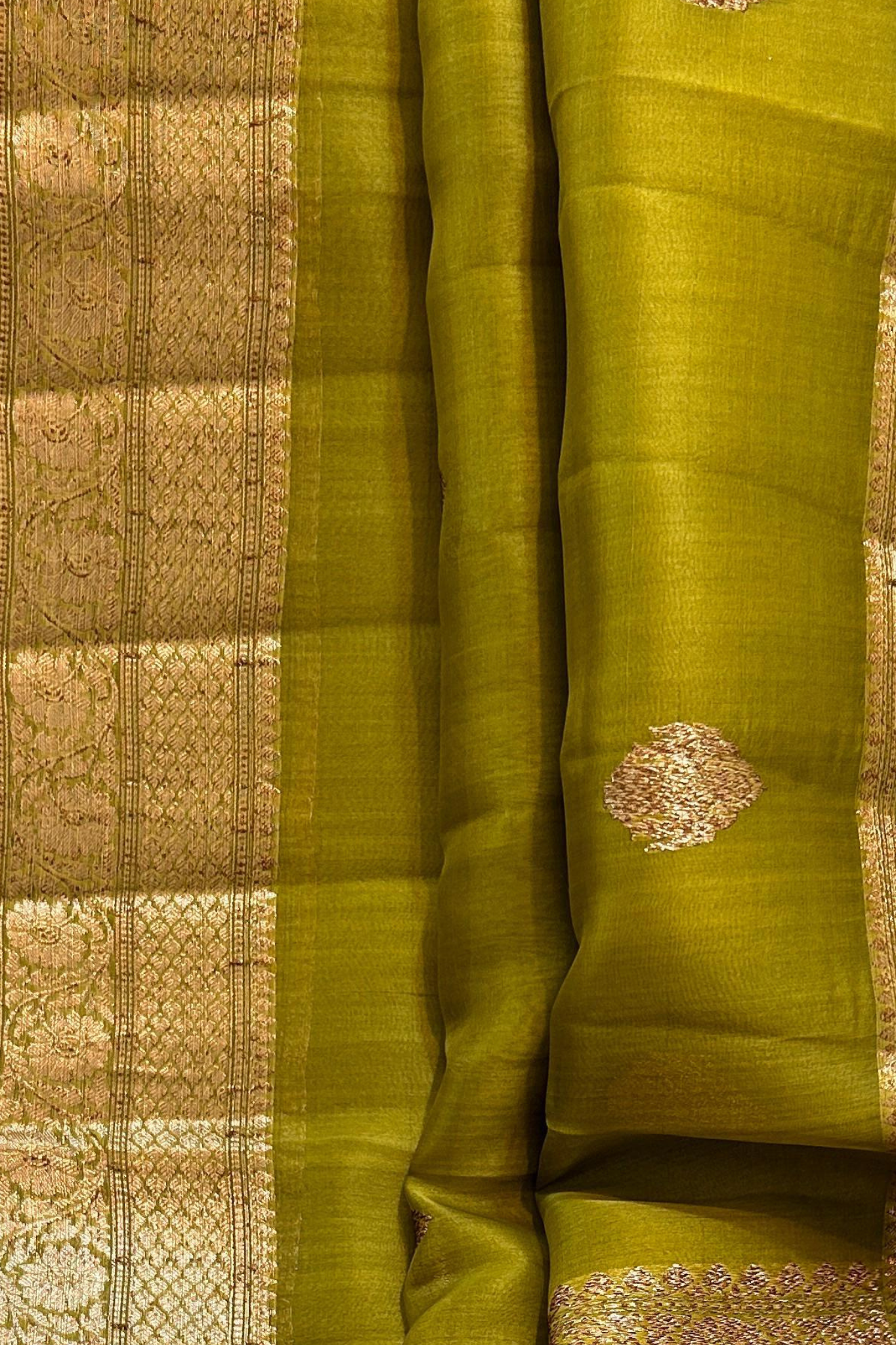 Smith Green Banarasi  Kora Silk Saree With Grand Matt Finish