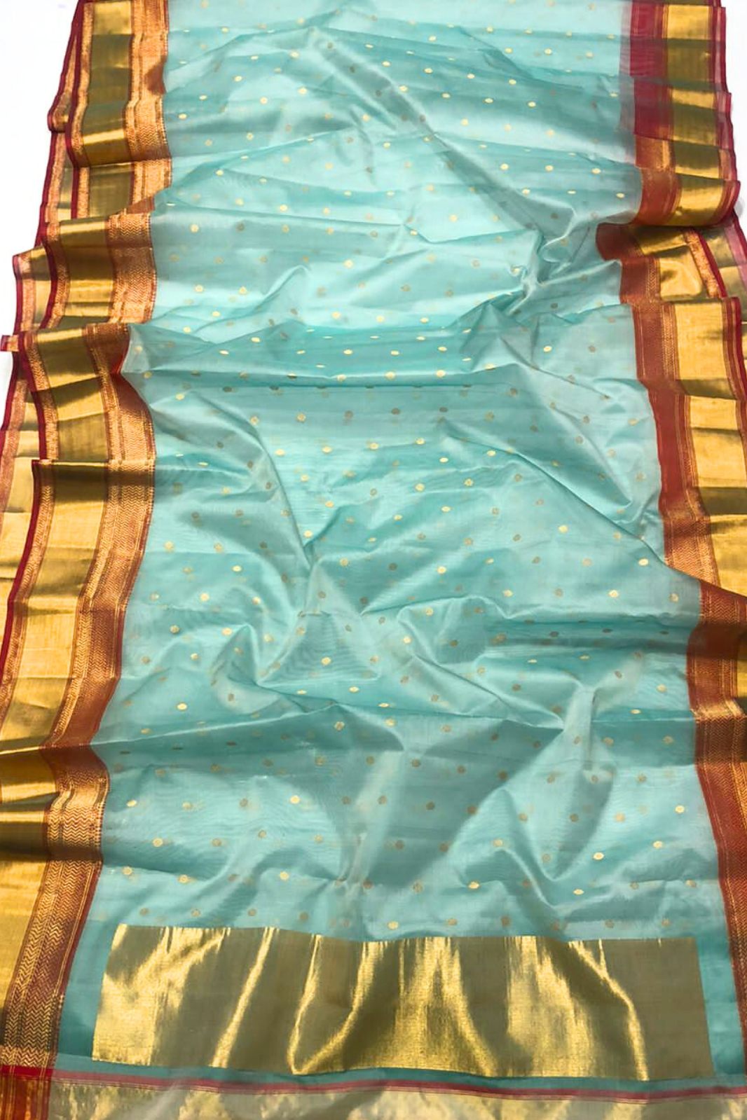 Seaweed Green  Chanderi kanjivaram Silk Saree