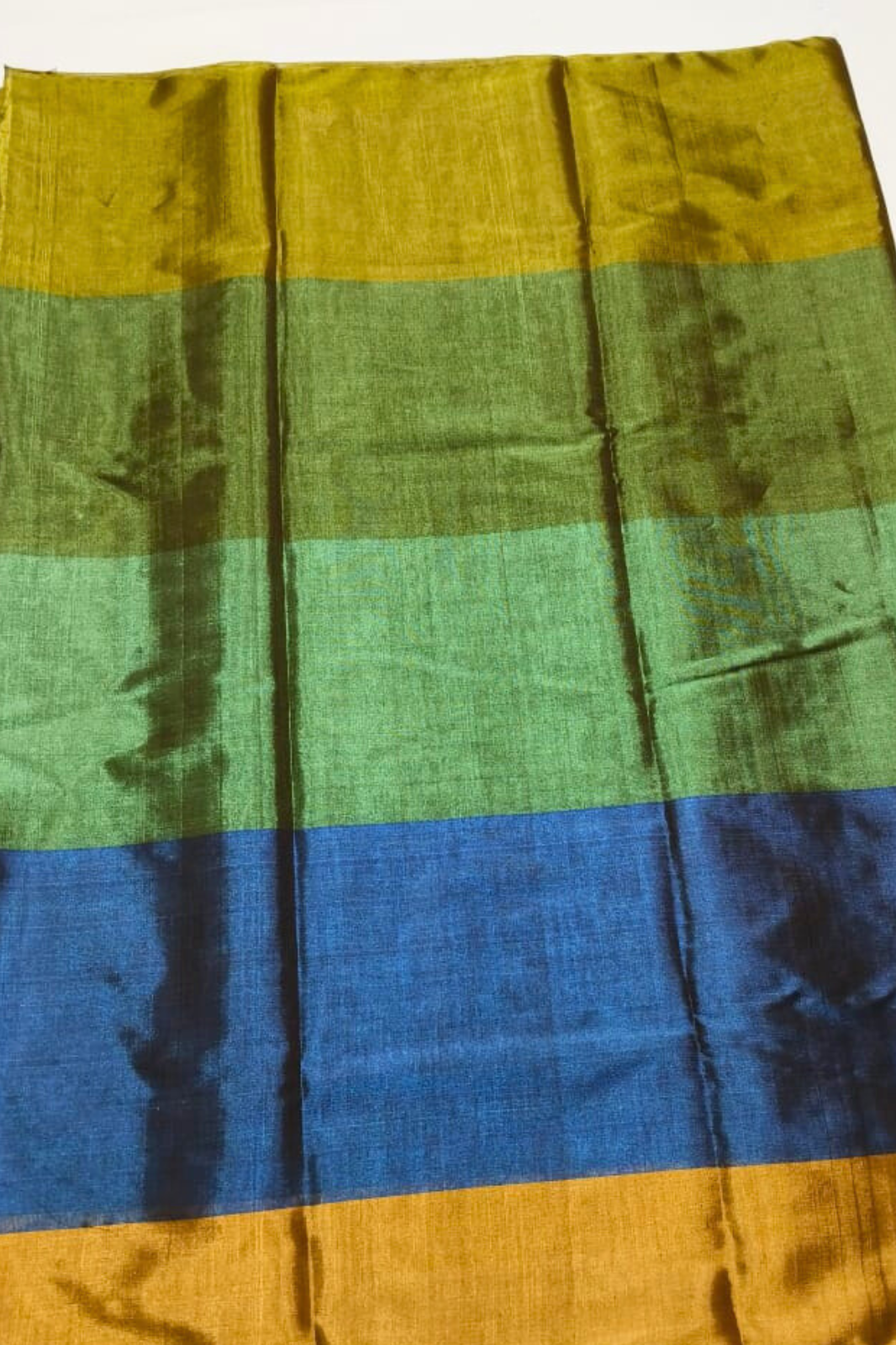 Multicolour Pure Handloom Handweaved Tissue Silk Saree