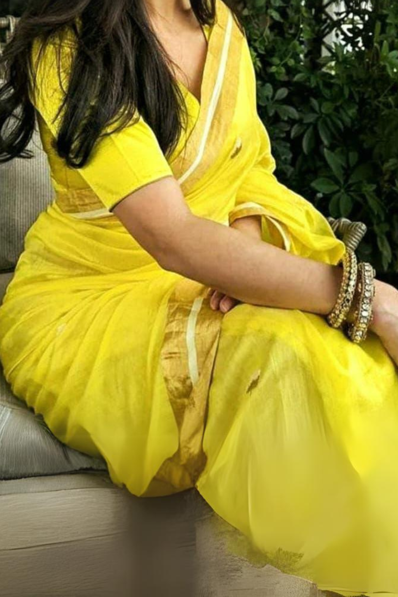 Yellow Pure Handloom Handweaved Silk Saree