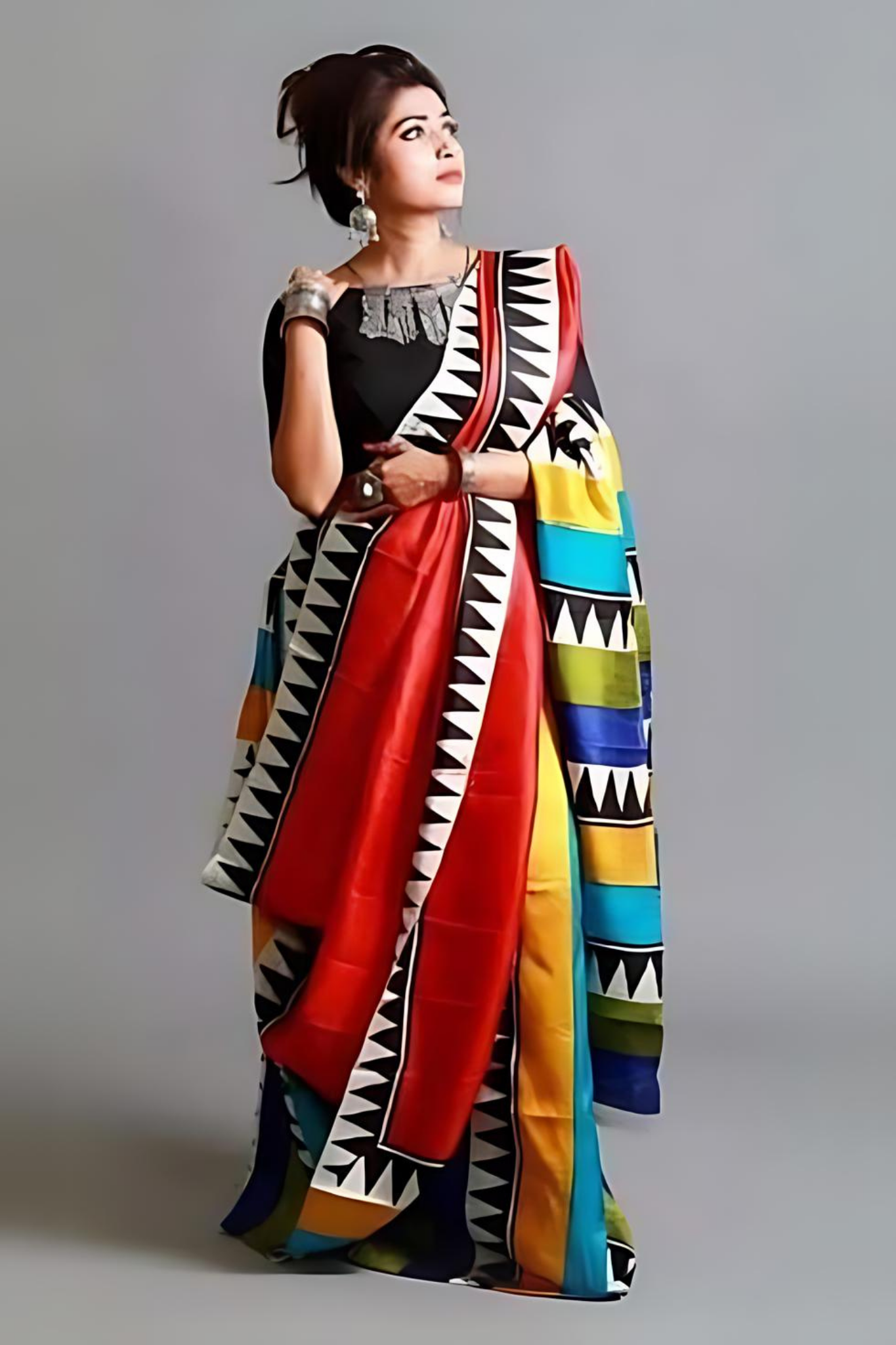 Chromatic Pure Bangal Handloom Saree