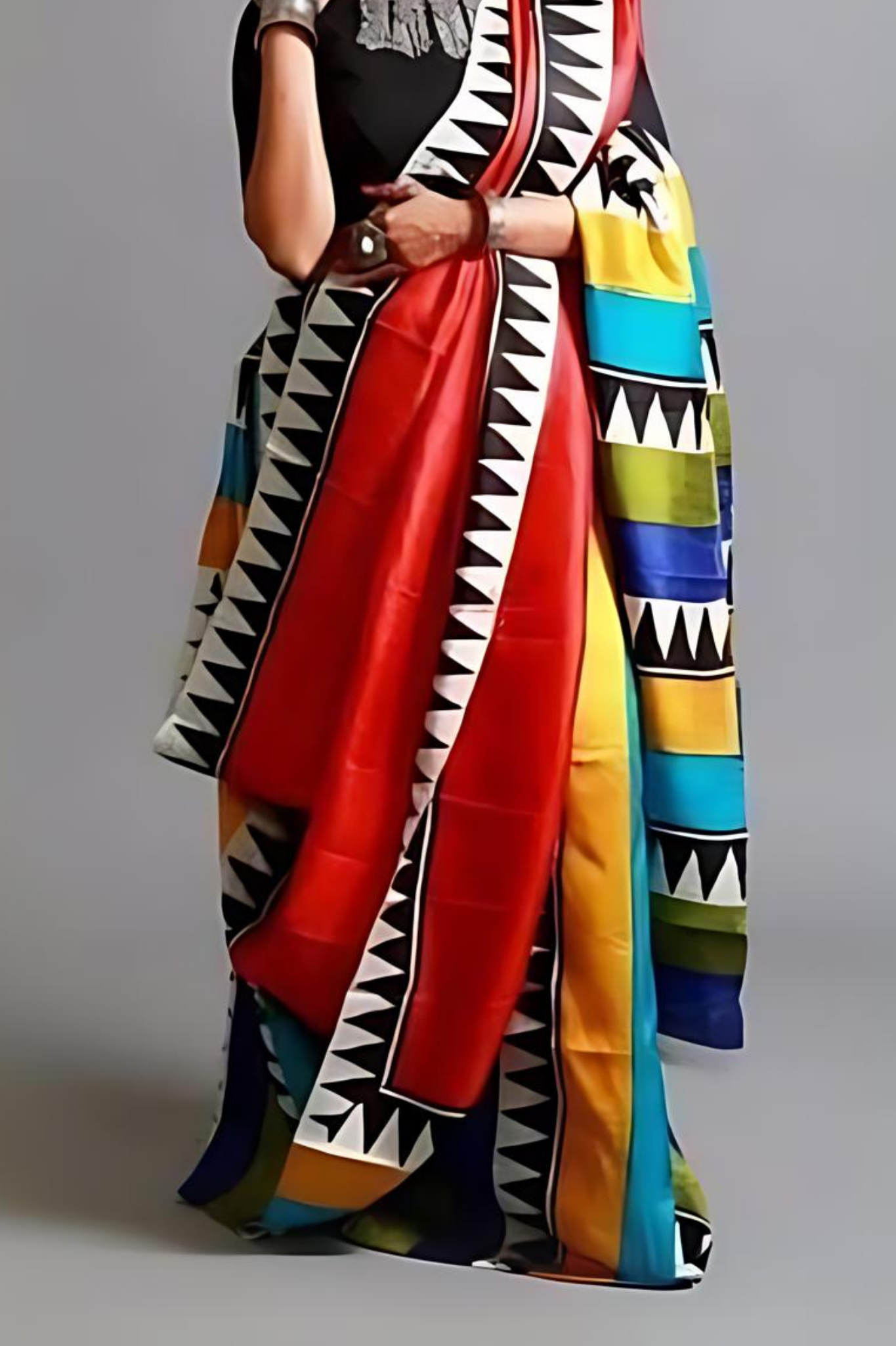 Chromatic Pure Bangal Handloom Saree