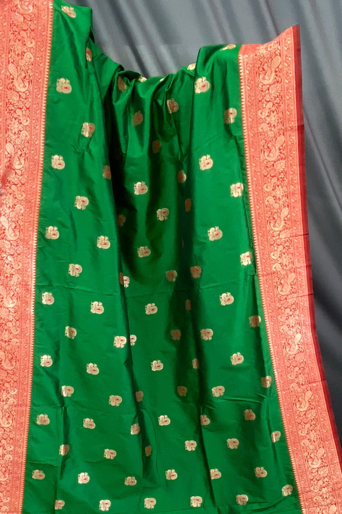 Dark Green  Paithani Silk Saree