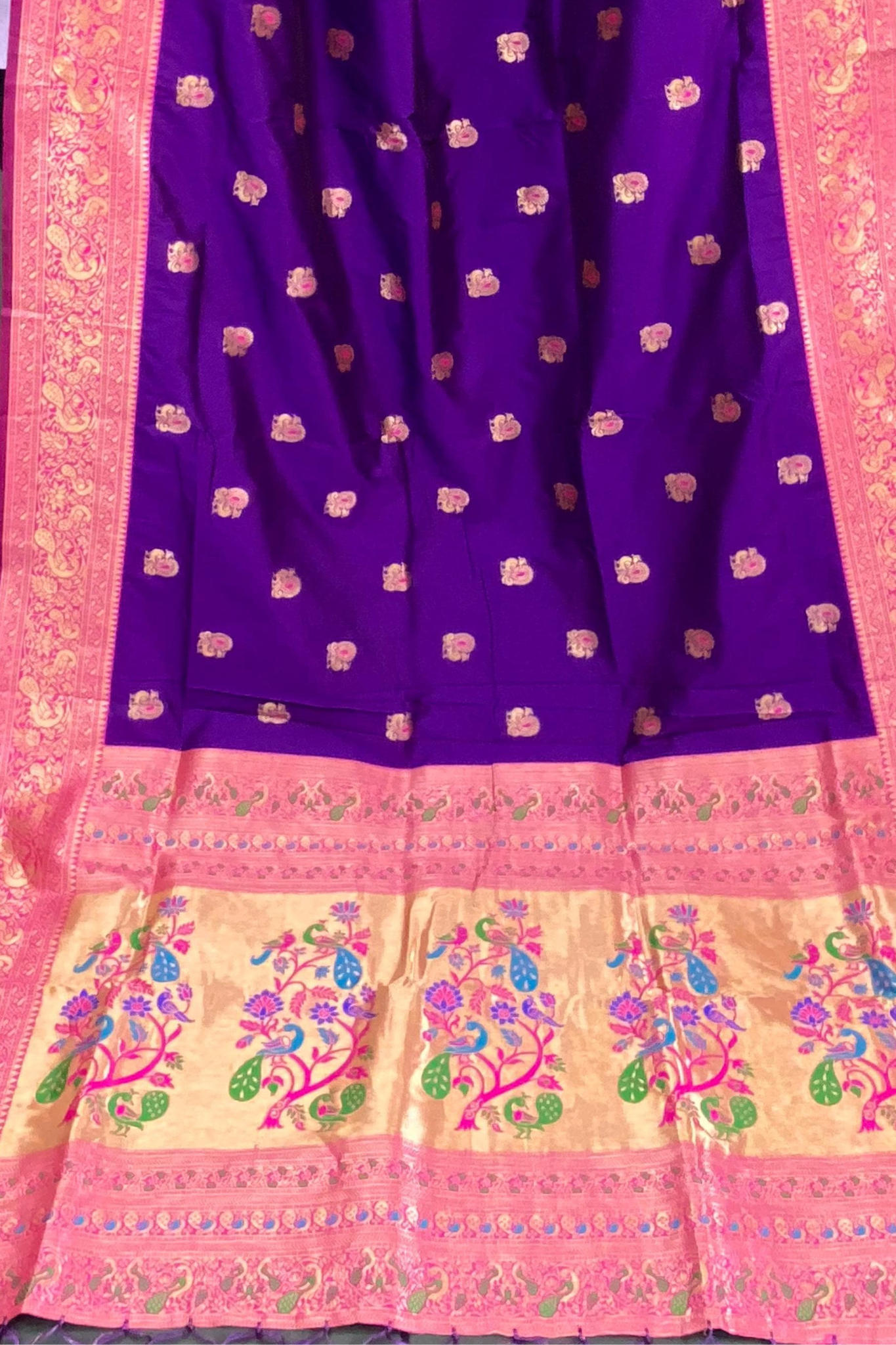 Purple Paithani Silk Saree