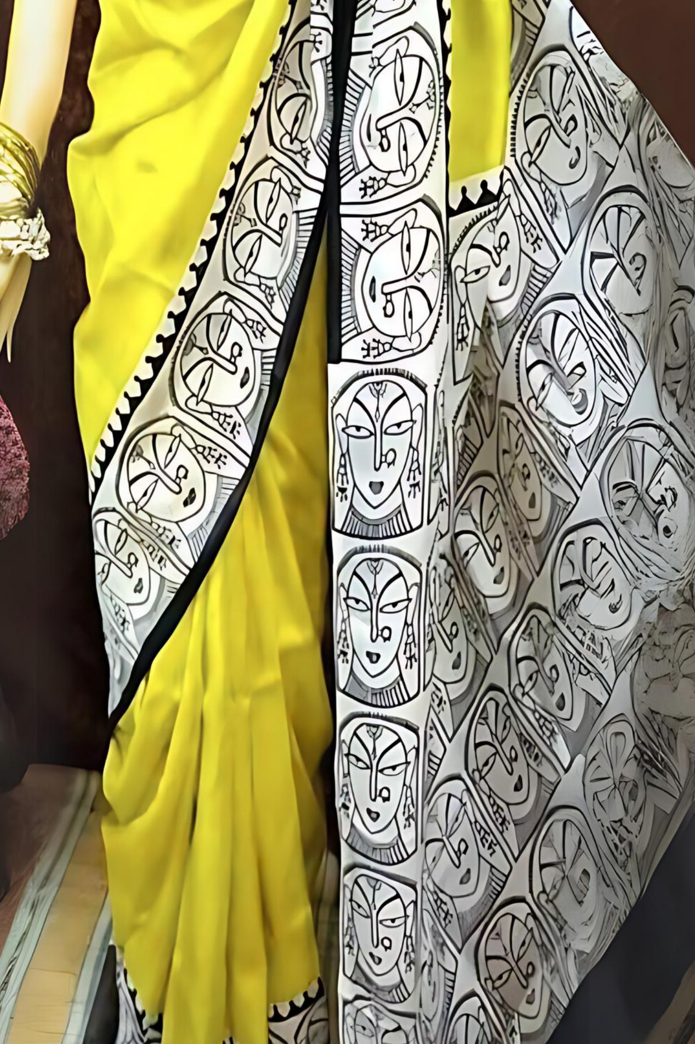 Sunshine Yellow Pure Bengal Handloom Saree