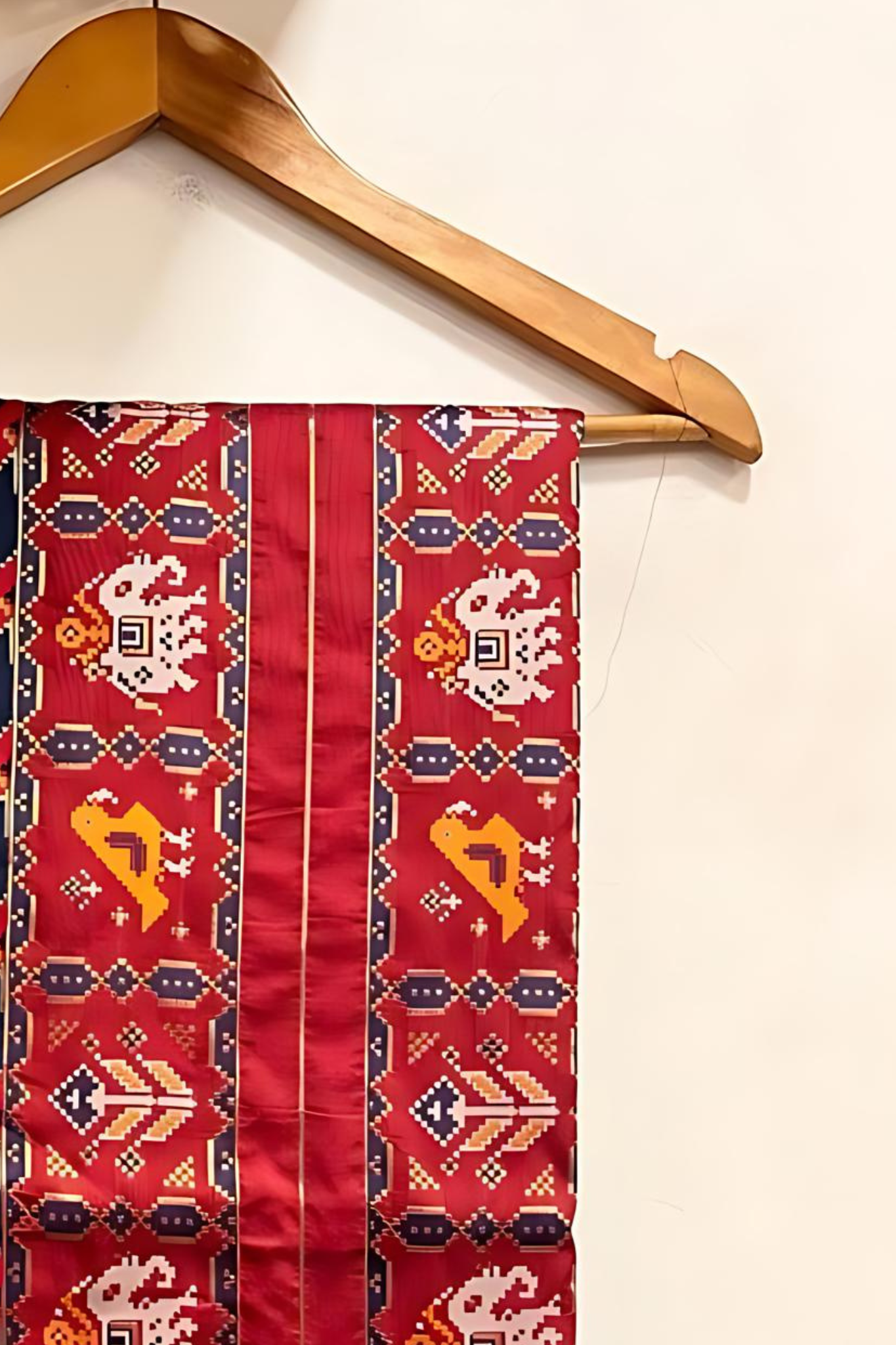 Dark Ink Blue Resham Woven Patola Silk Saree