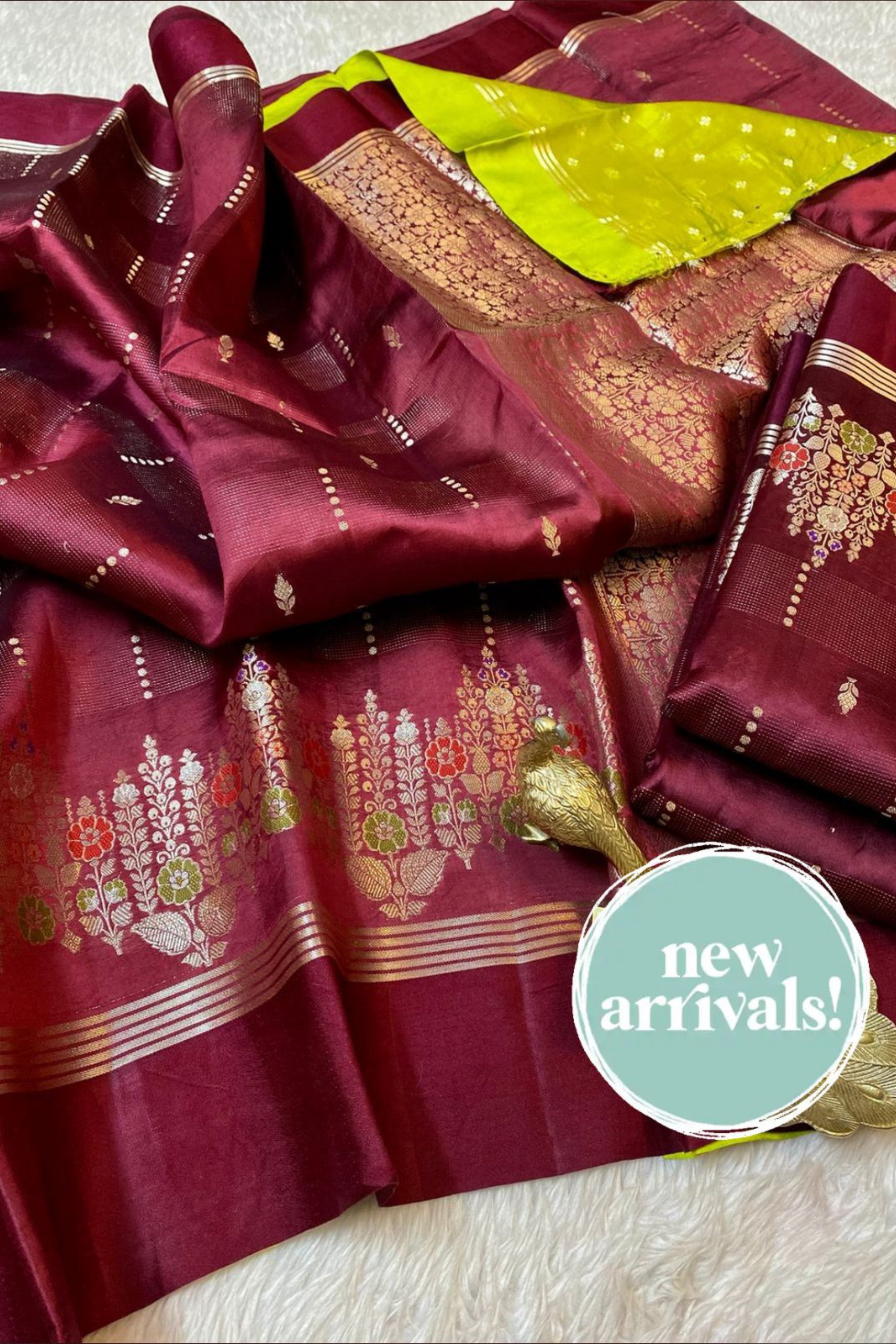 Premium raw mango silk saree – wedding season special collection
