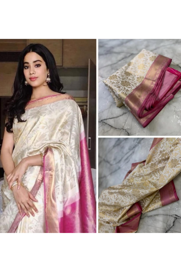 Pure Handloom Kanjivaram Brocade Silk Saree