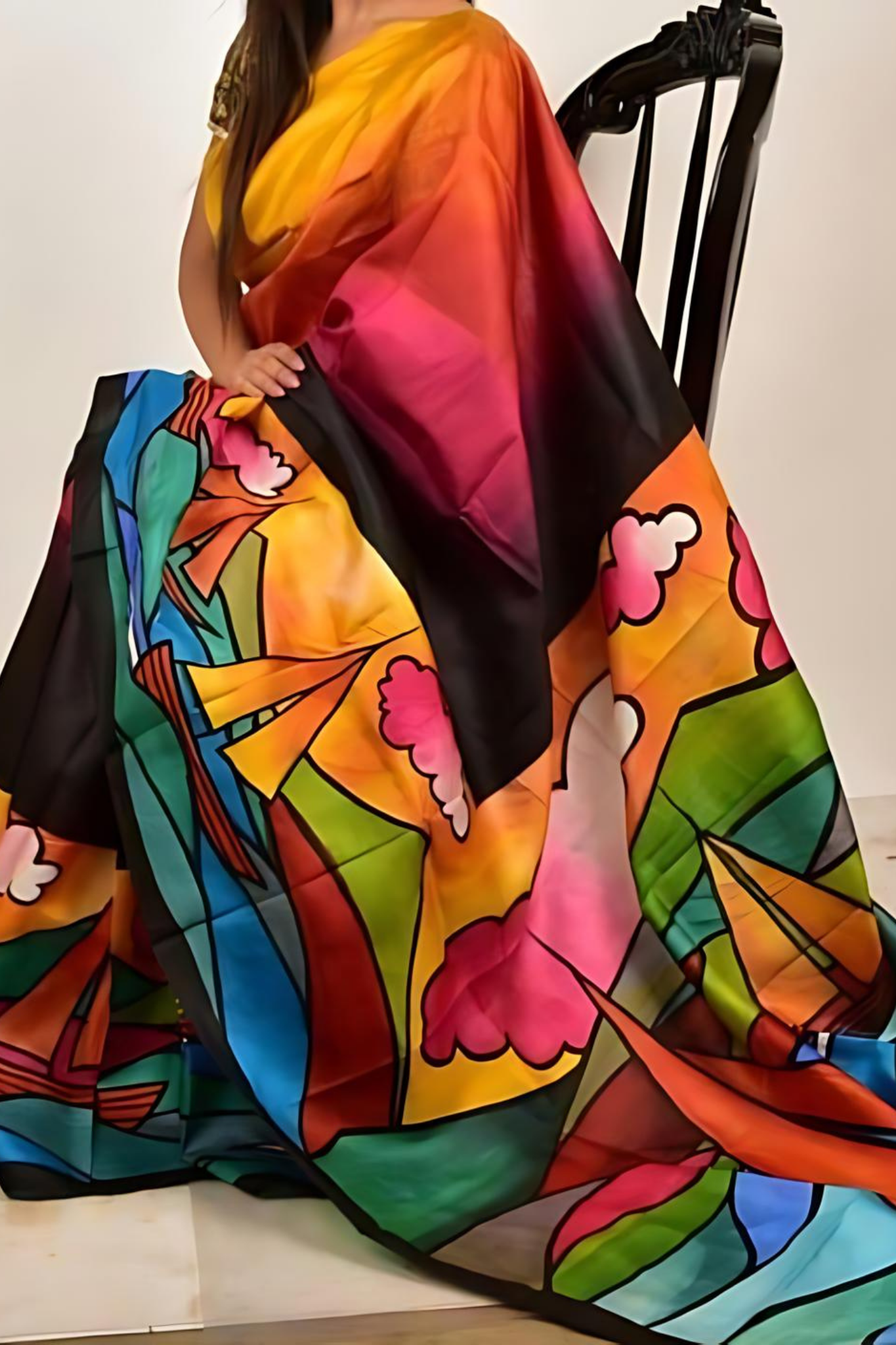 Rainbow Hued Pure Bengal Handloom Saree