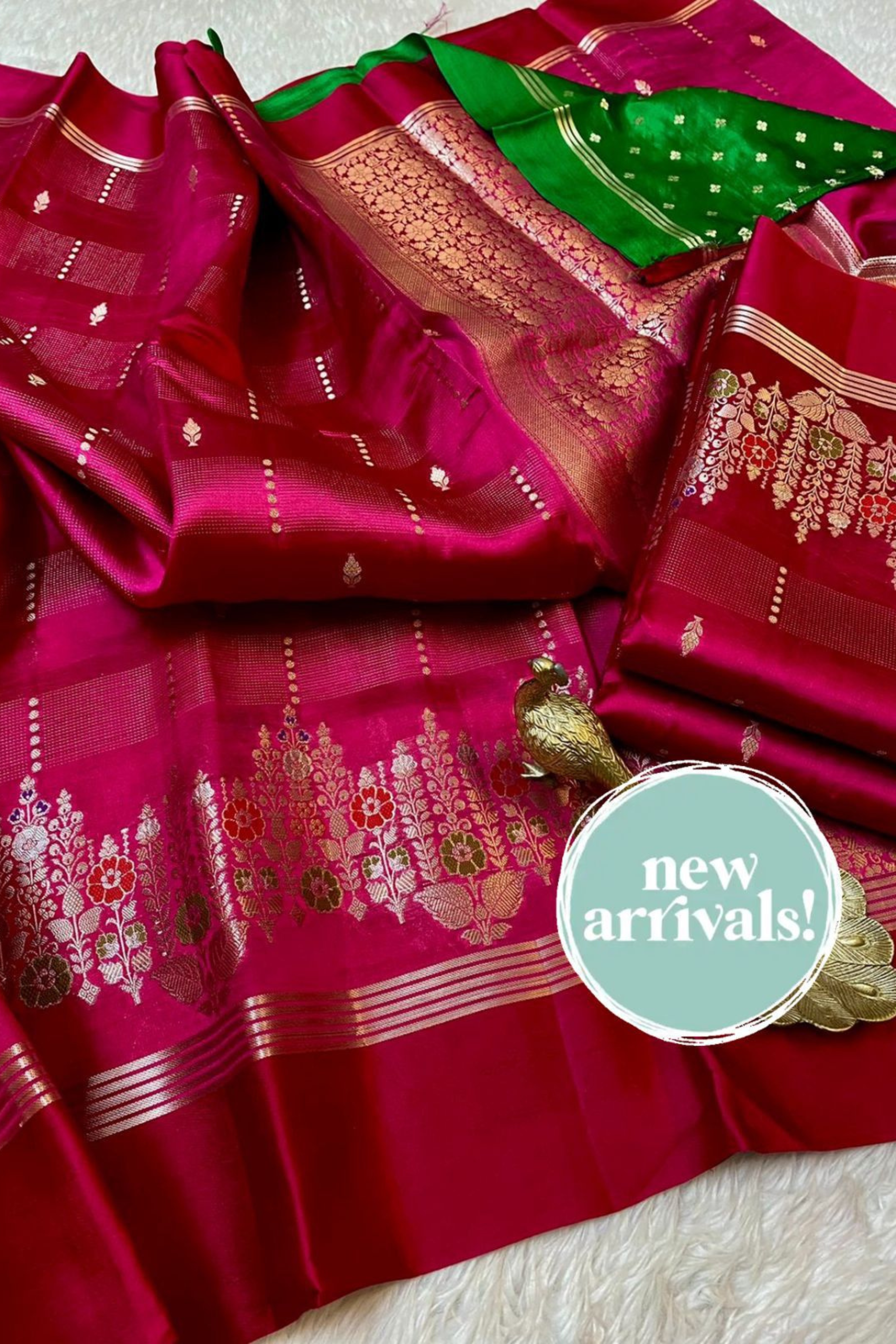 Premium raw mango silk saree – wedding season special collection