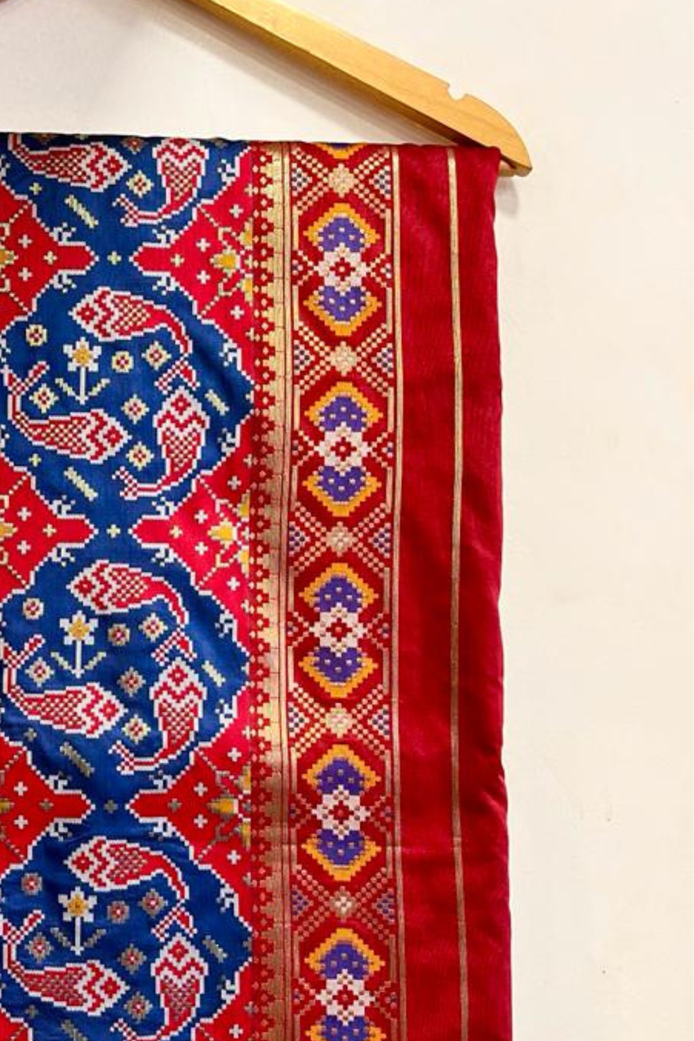 Royal Blue Resham Woven Patola Silk Saree