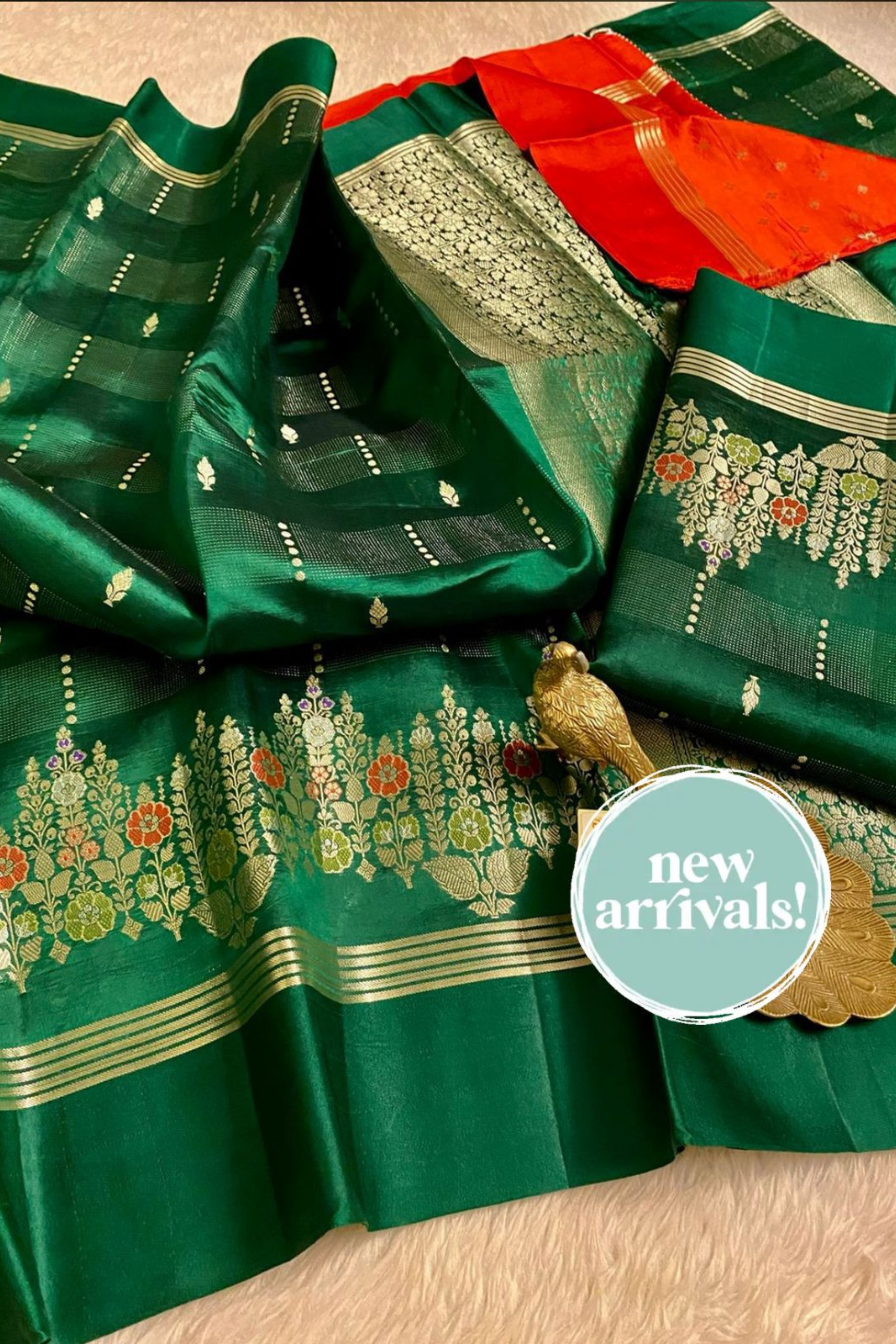 Premium raw mango silk saree – wedding season special collection