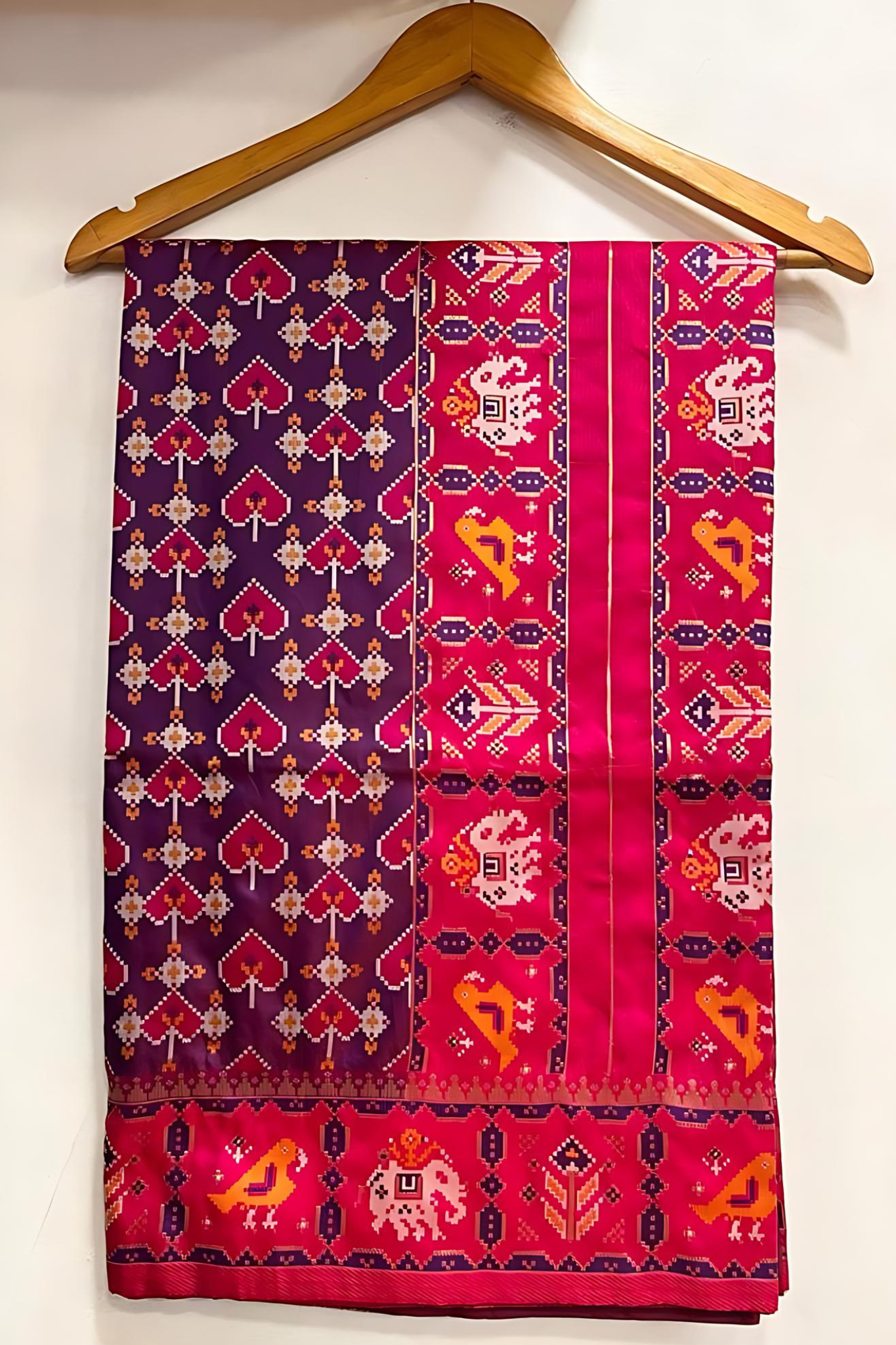 Royal Purple Resham Woven Patola Silk Saree