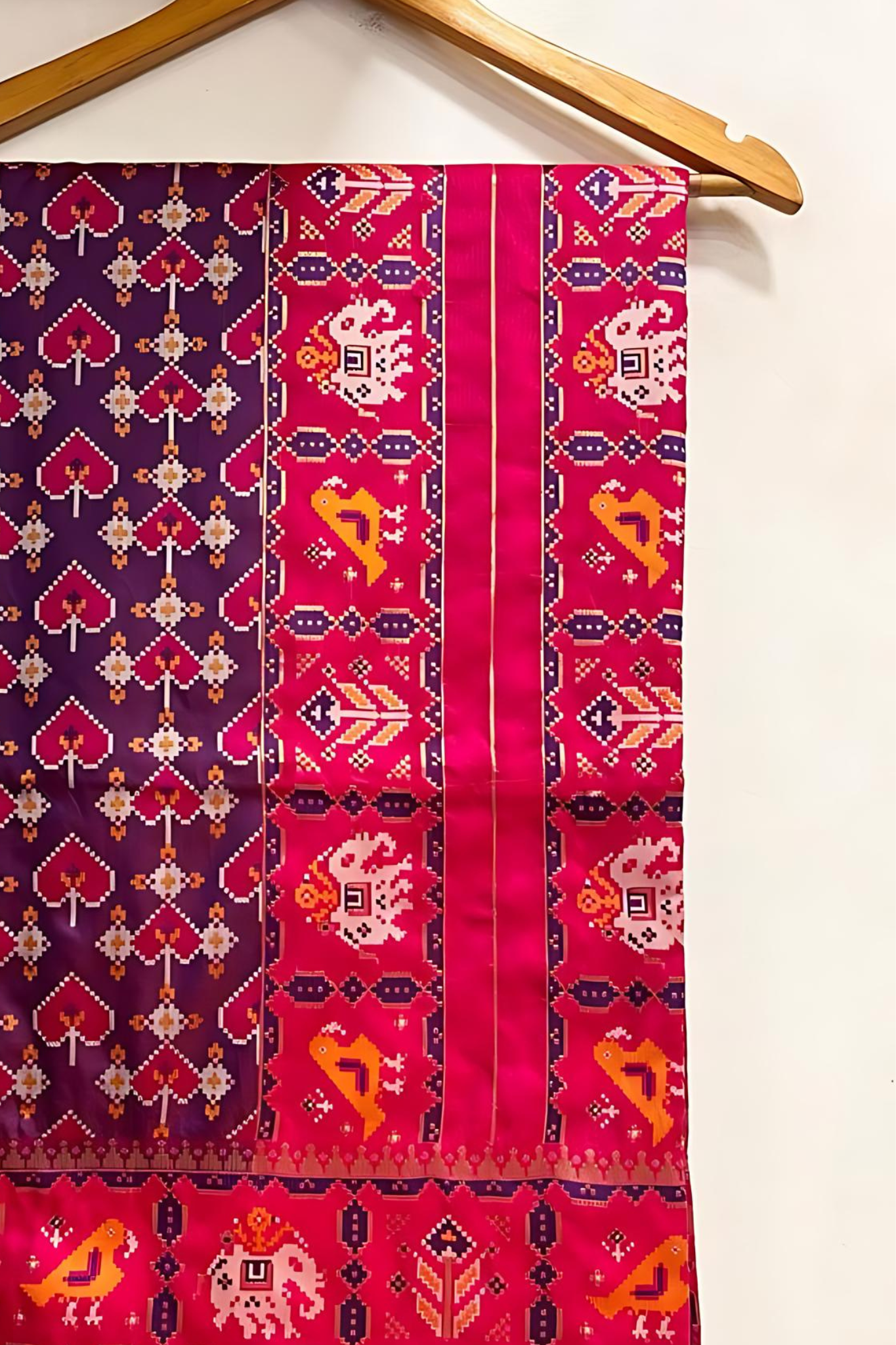 Royal Purple Resham Woven Patola Silk Saree