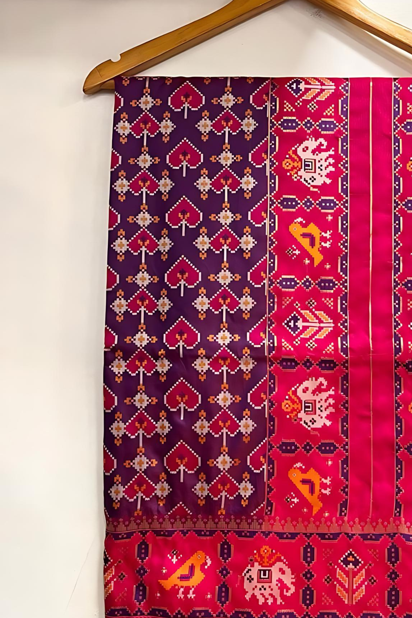 Royal Purple Resham Woven Patola Silk Saree