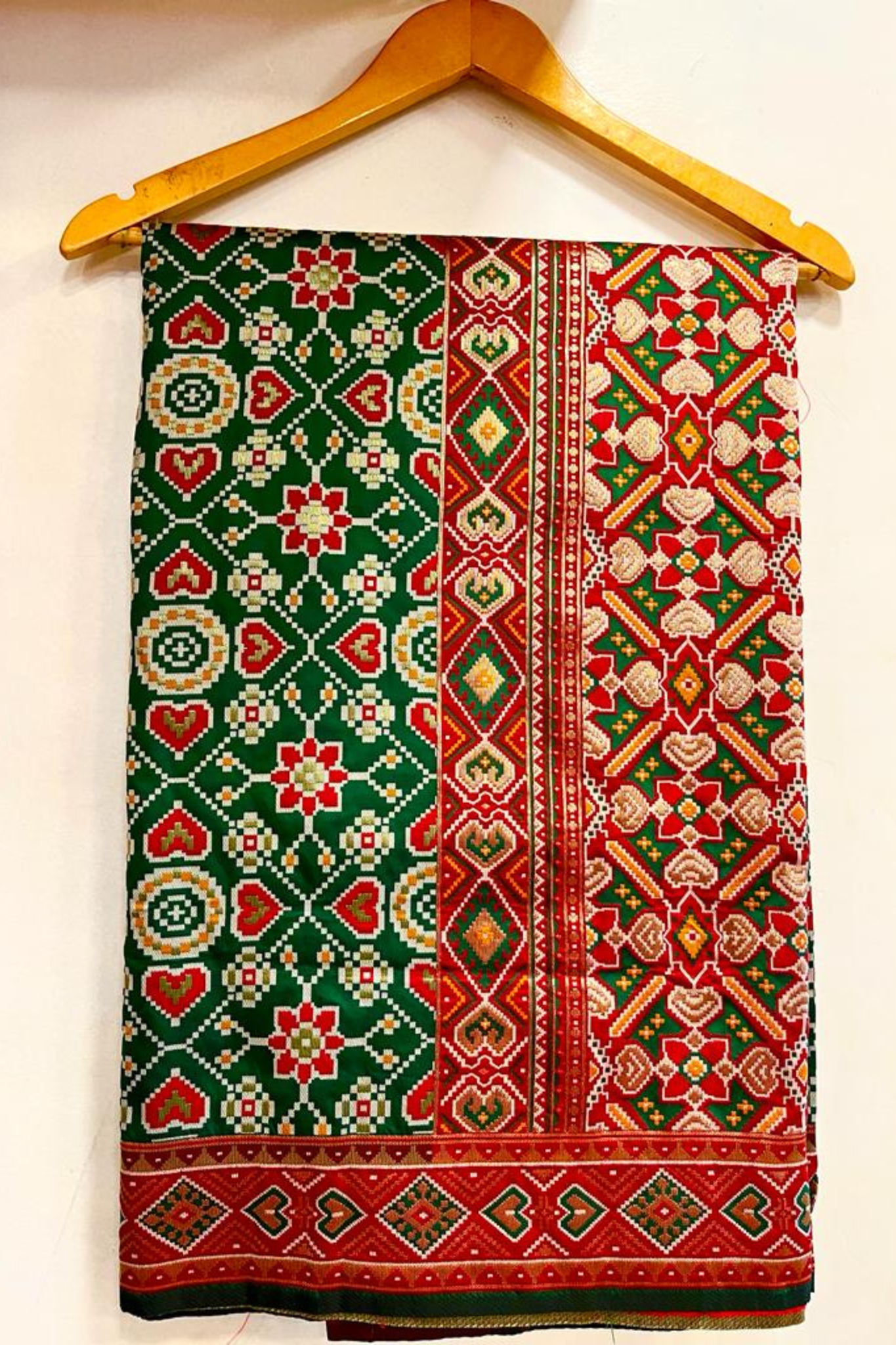 Mint Green Resham Woven Patola Silk Saree