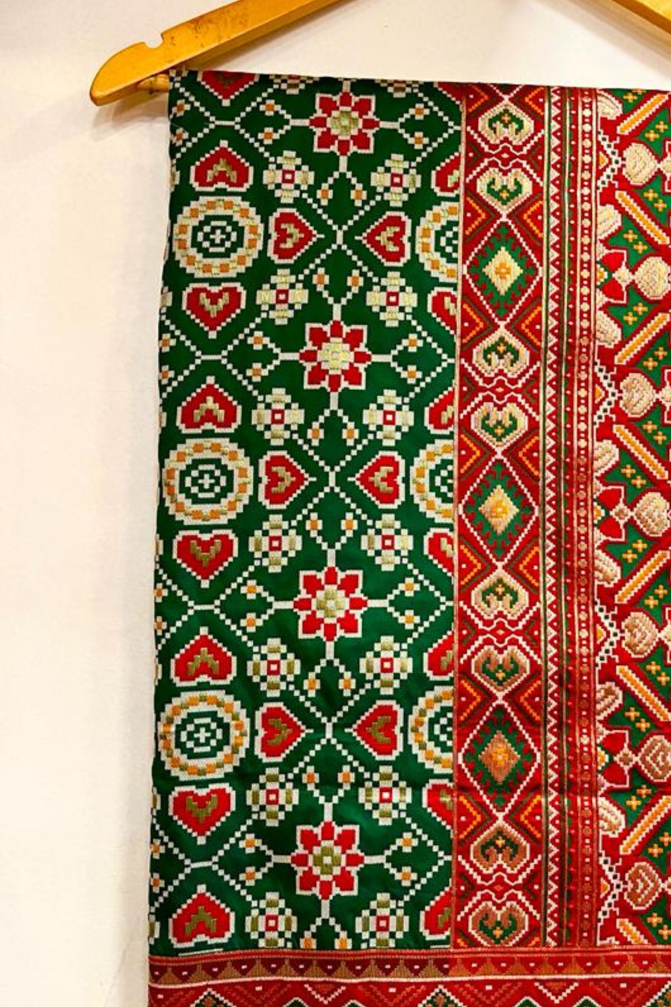 Mint Green Resham Woven Patola Silk Saree