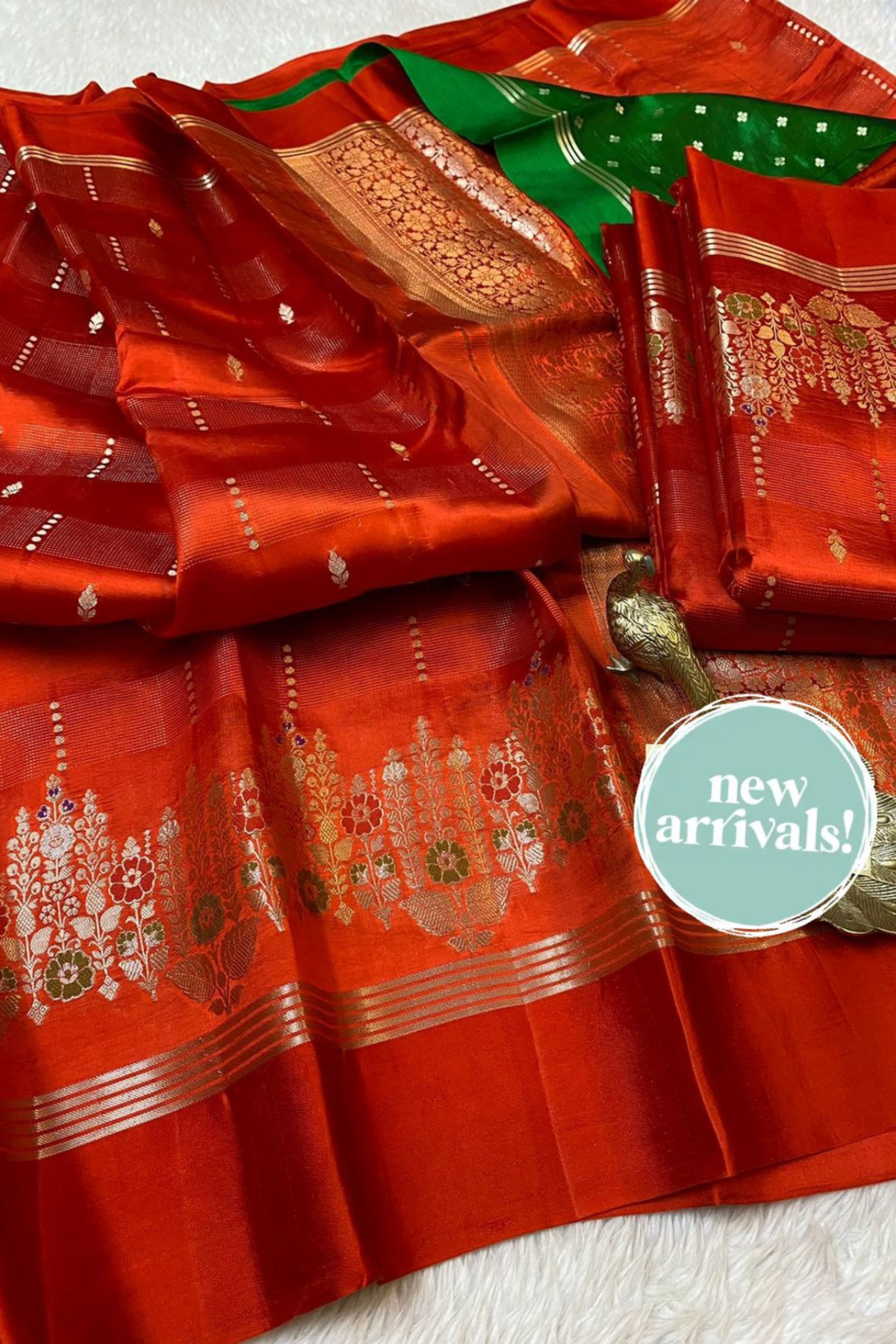 Premium raw mango silk saree – wedding season special collection