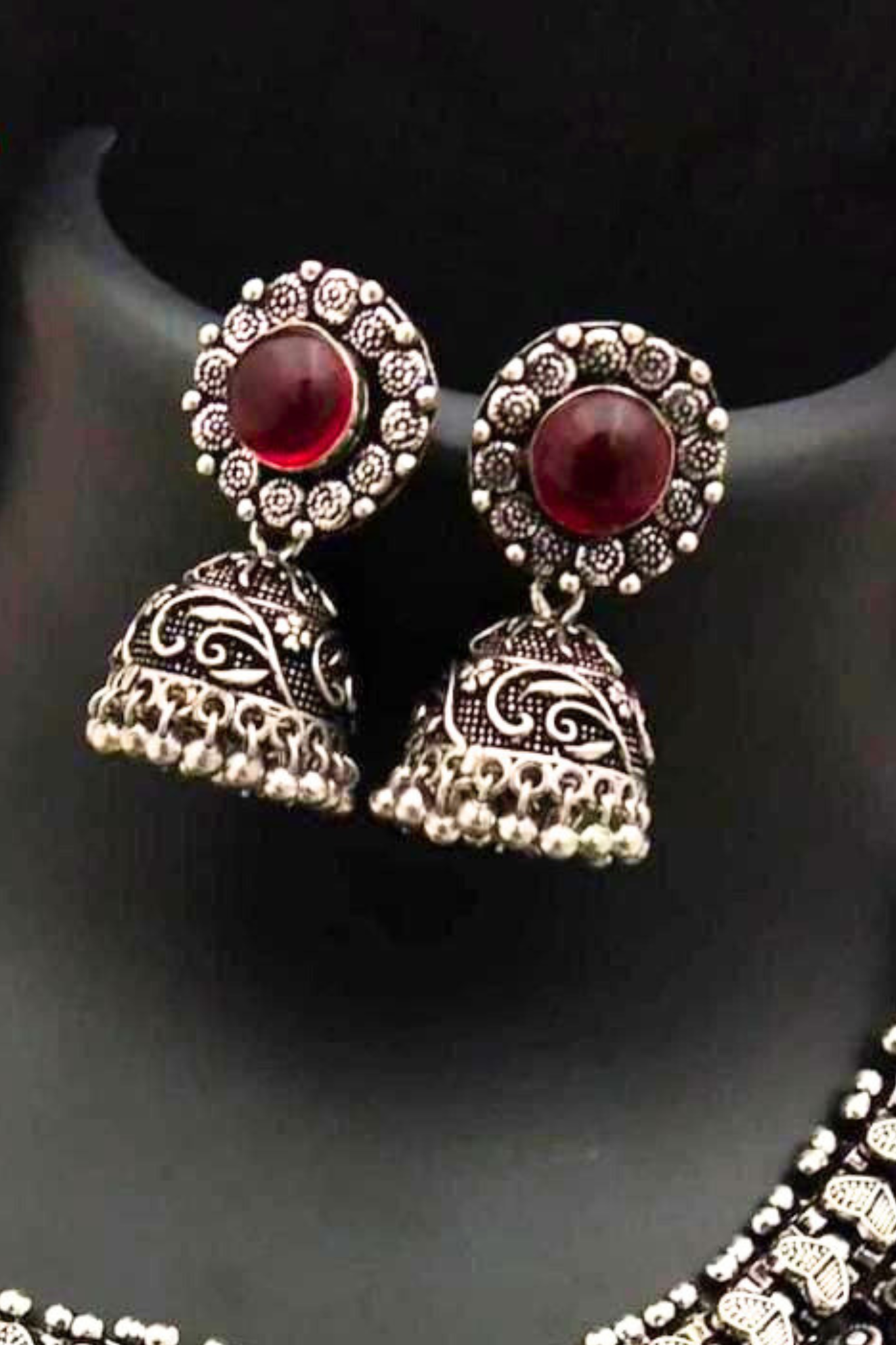 Kolhapuri Big Stone Necklace Set