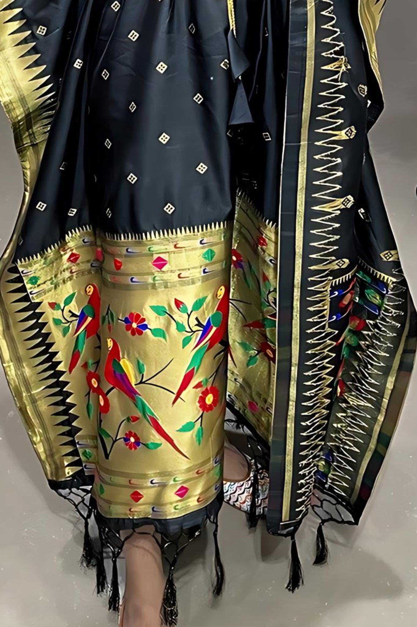 Black Paithani Kaftan