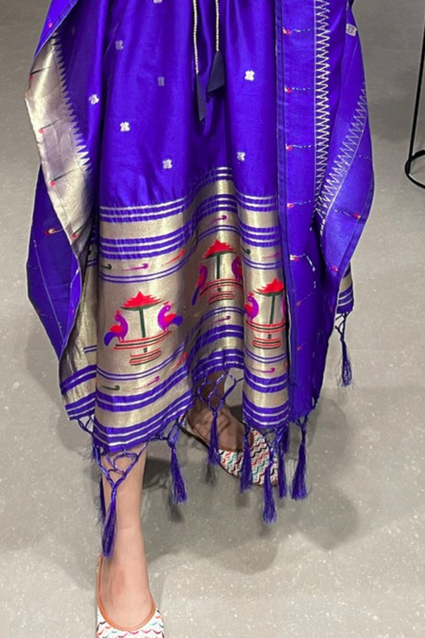 Royal purple Paithani Kaftan