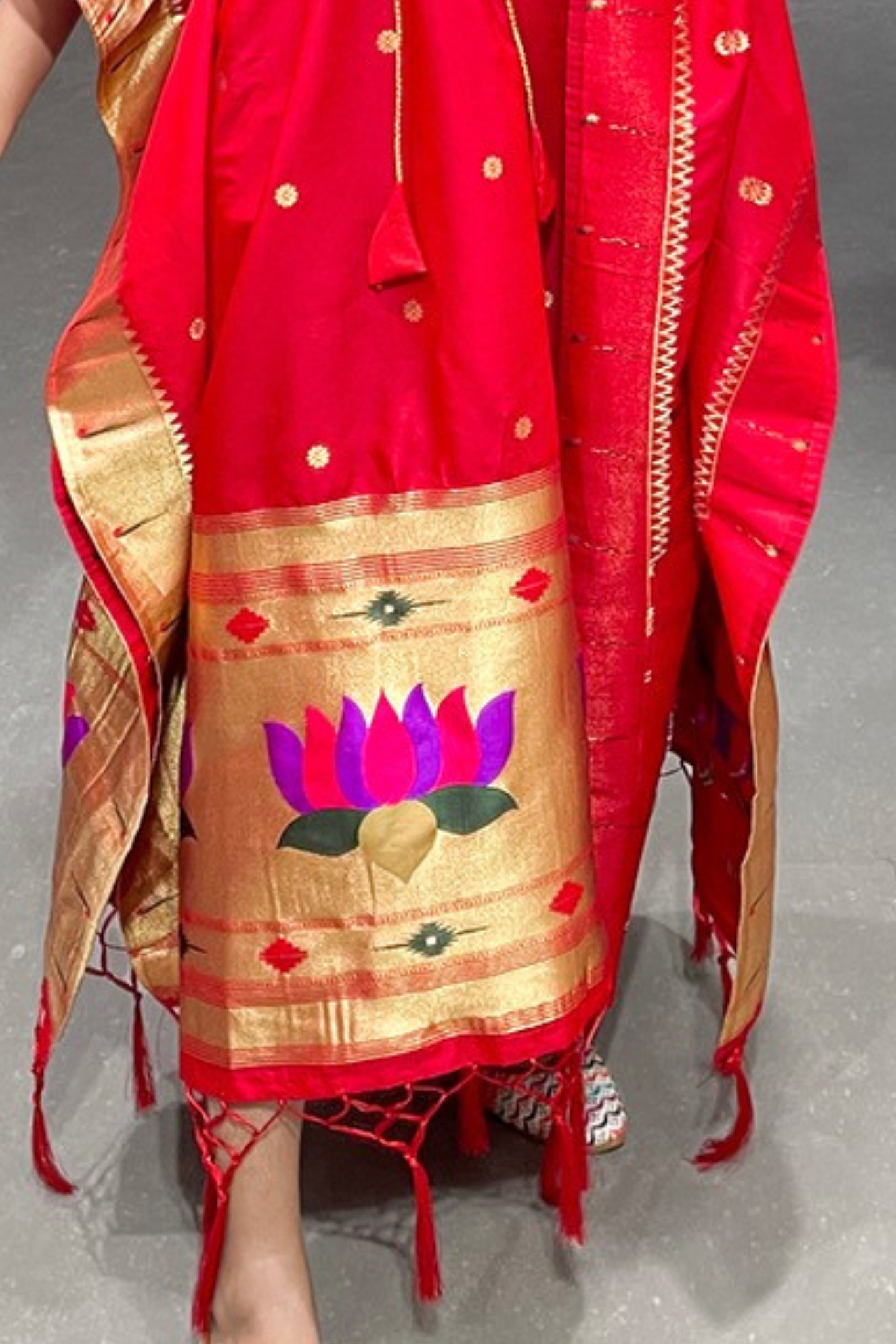 Red Paithani Kaftan