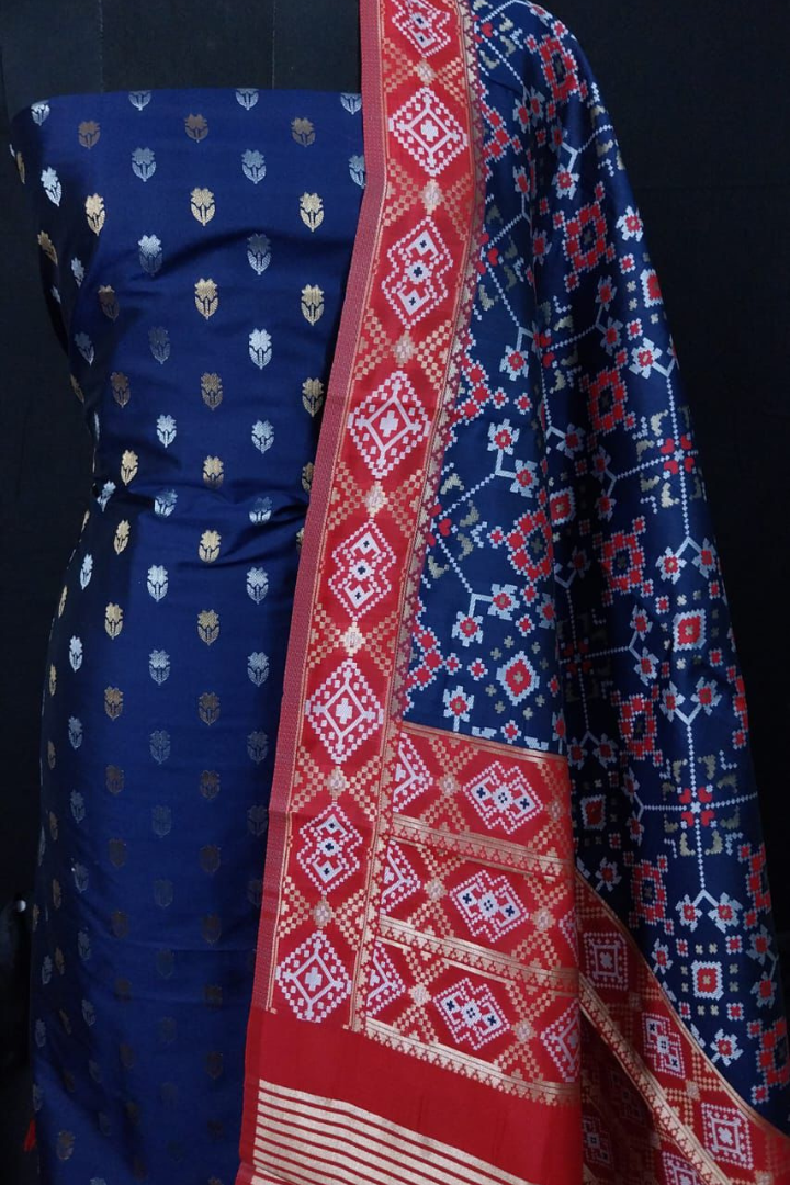 Banarasi Katan Silk Suit with Patola Dupatta