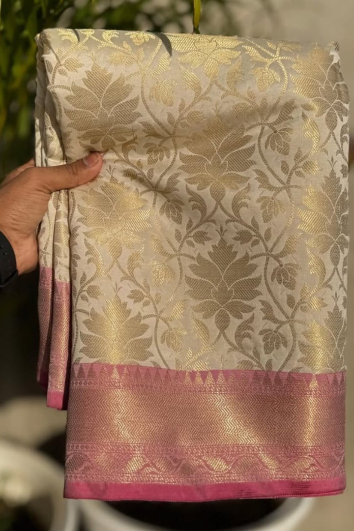 Pure Handloom Kanjivaram Brocade Silk Saree