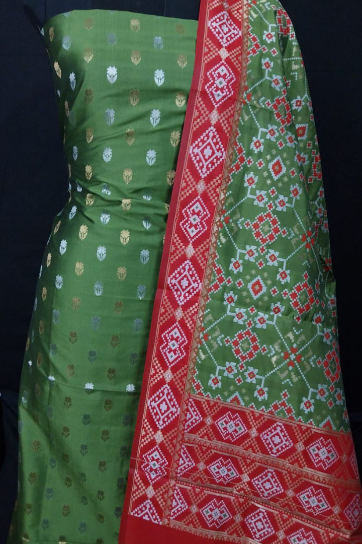 Banarasi Katan Silk Suit with Patola Dupatta