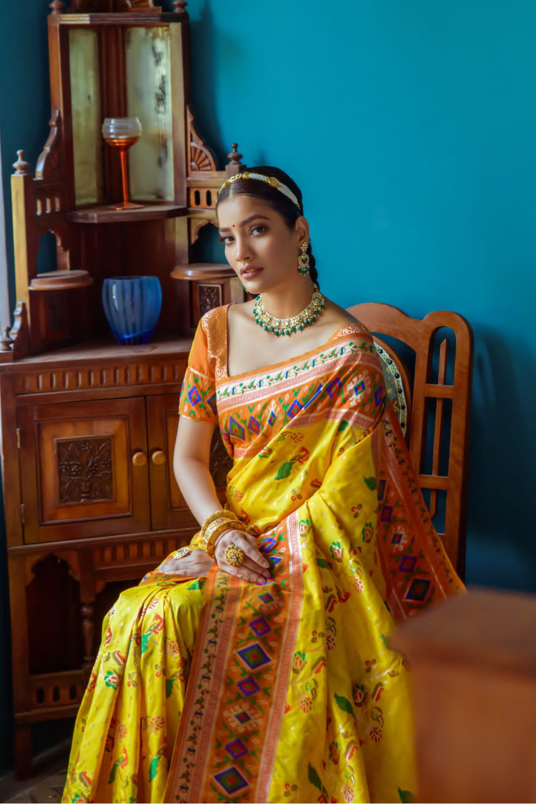 Haldi Yellow Full-Length Patola Saree