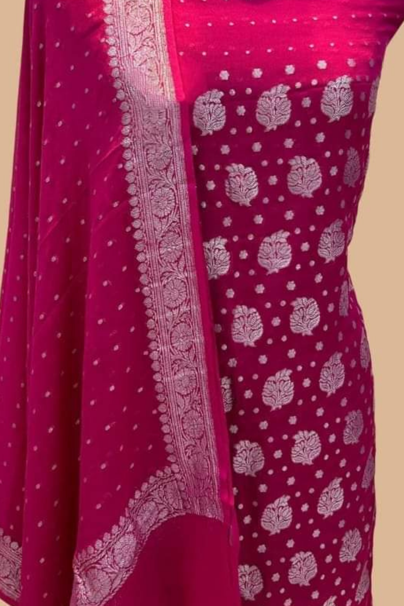 Rani Banarasi Khaddi Georgette Dress