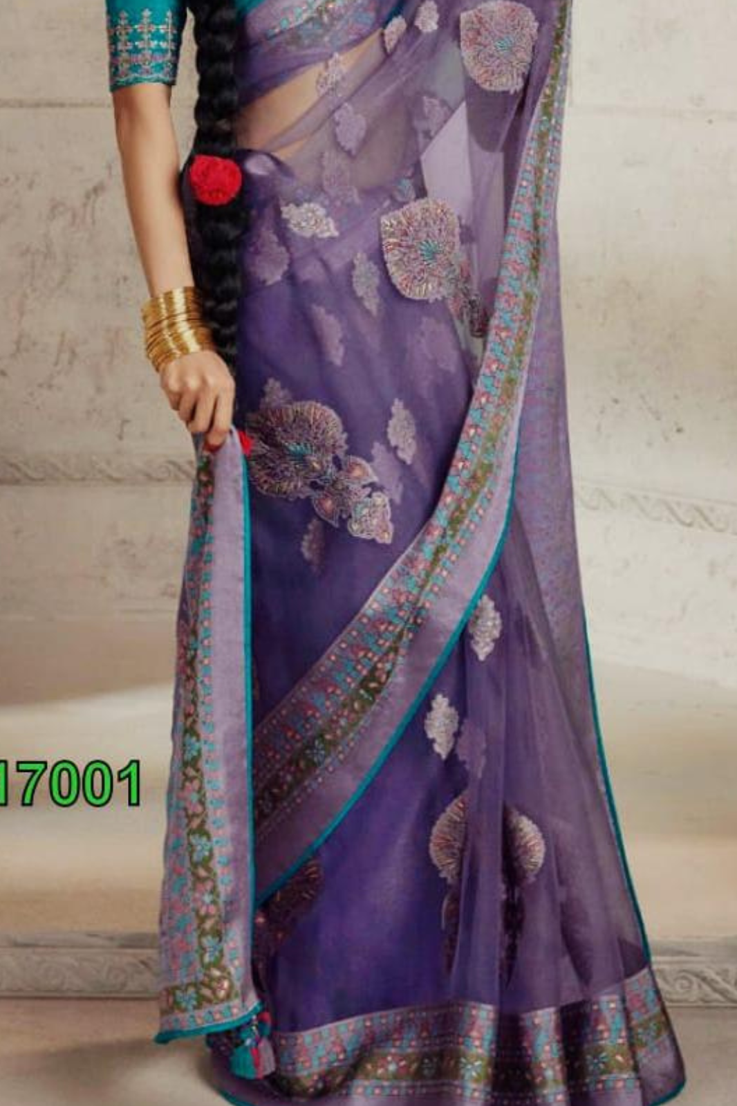 Purple Pure Brasso Silk Sarees