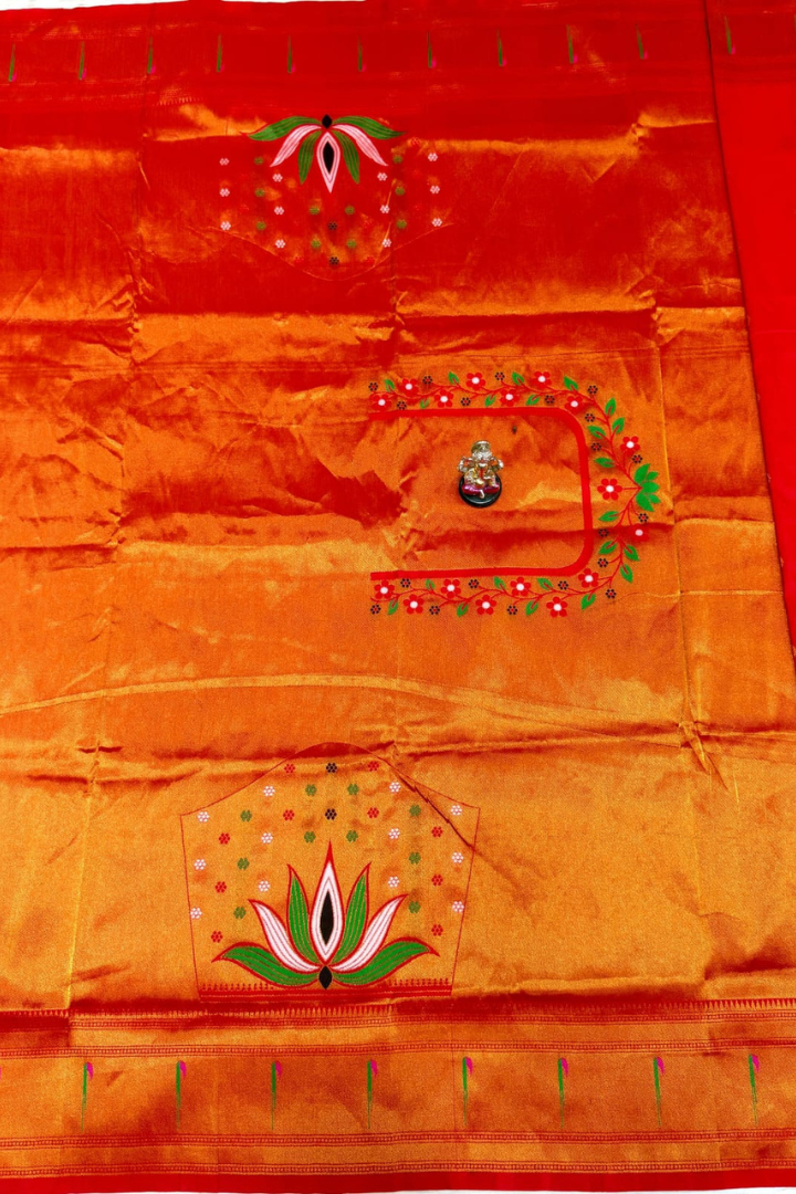 Adi Shakti Paithani Premium Silk Saree with Zari Butti