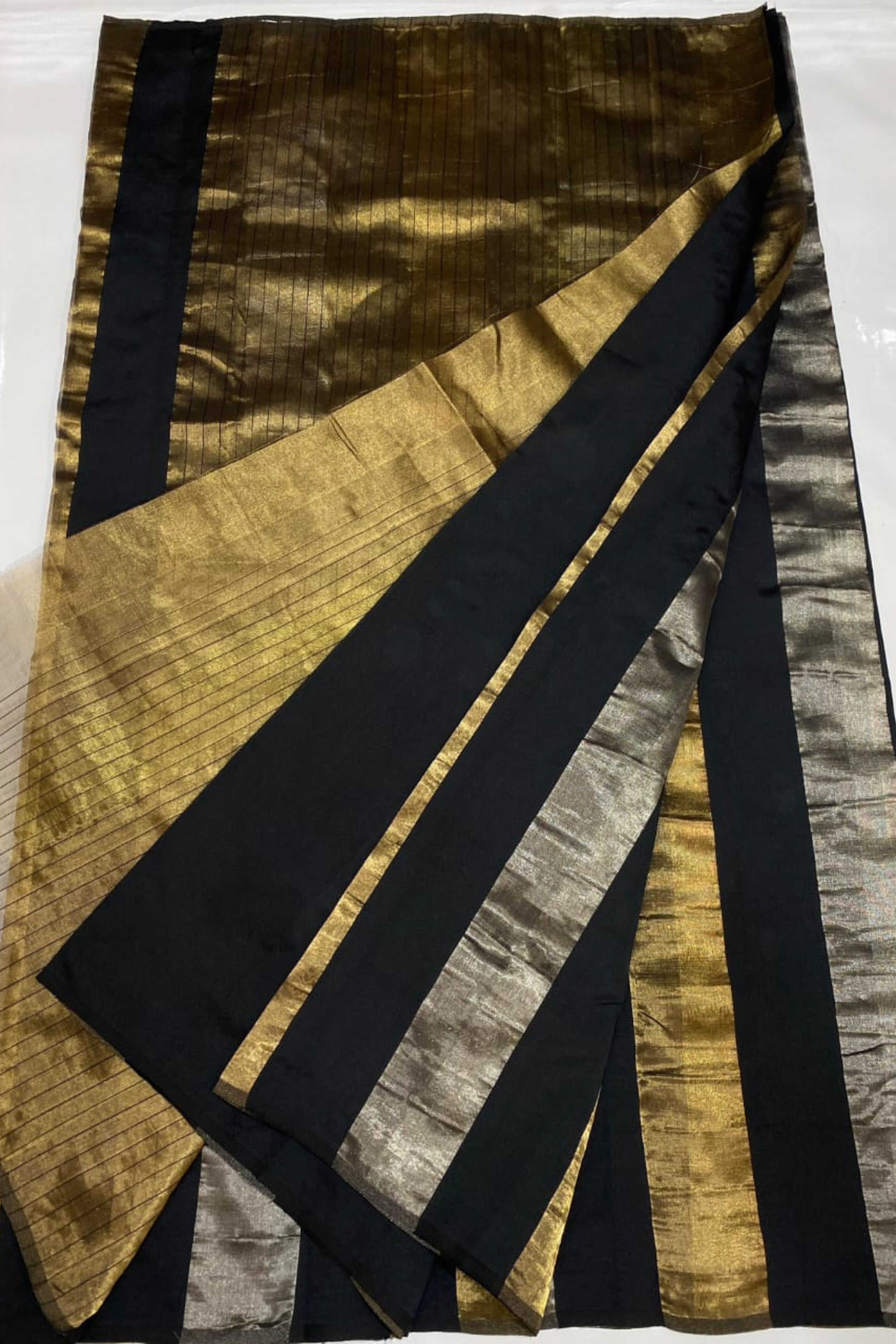 Pure Handloom Tissue Chanderi Silk Saree