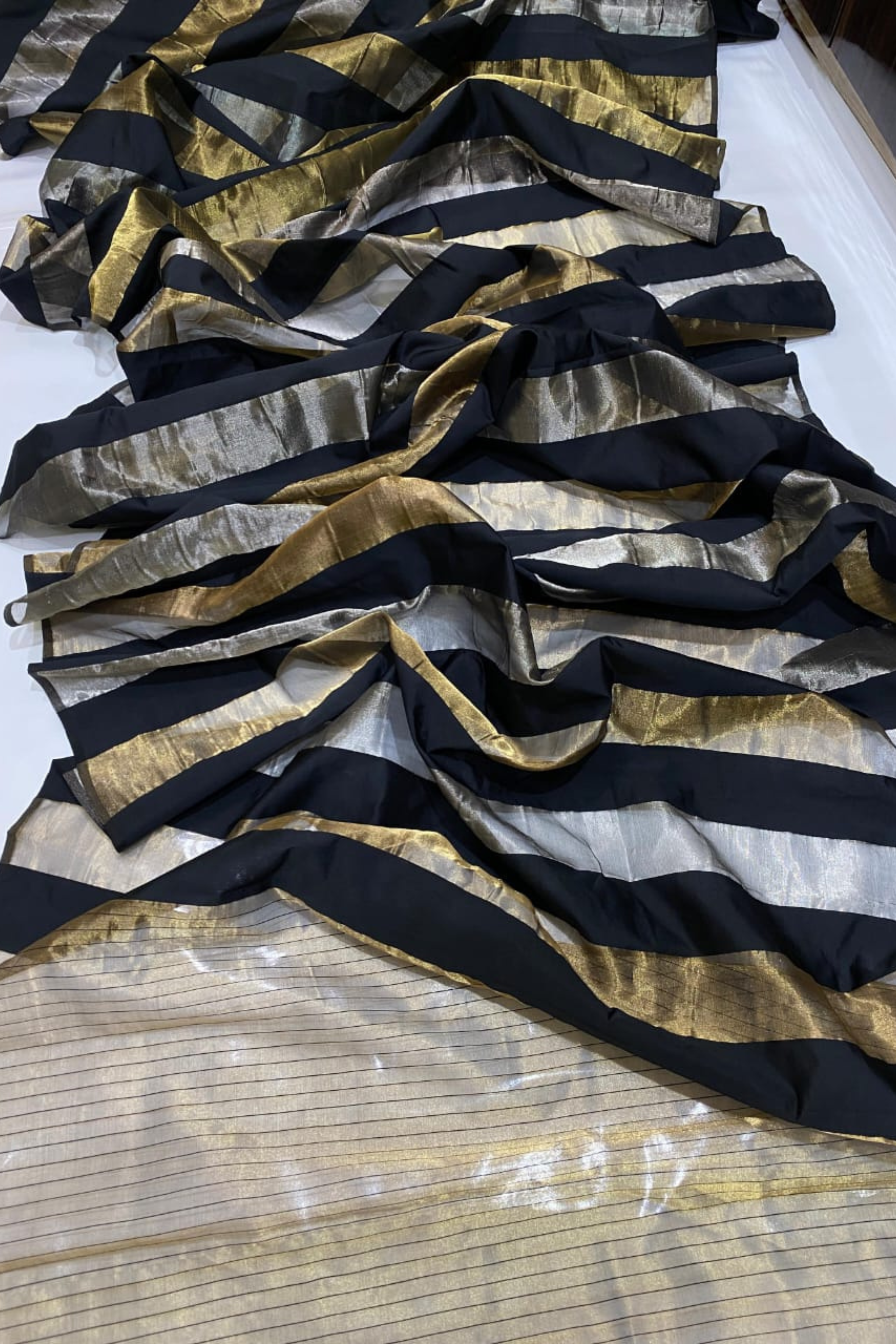 Pure Handloom Tissue Chanderi Silk Saree