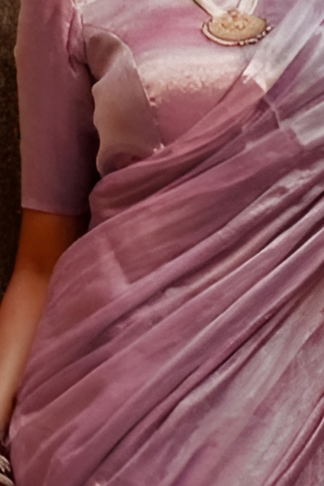 Fuscia Designer Glass Tissue Silk Sarees