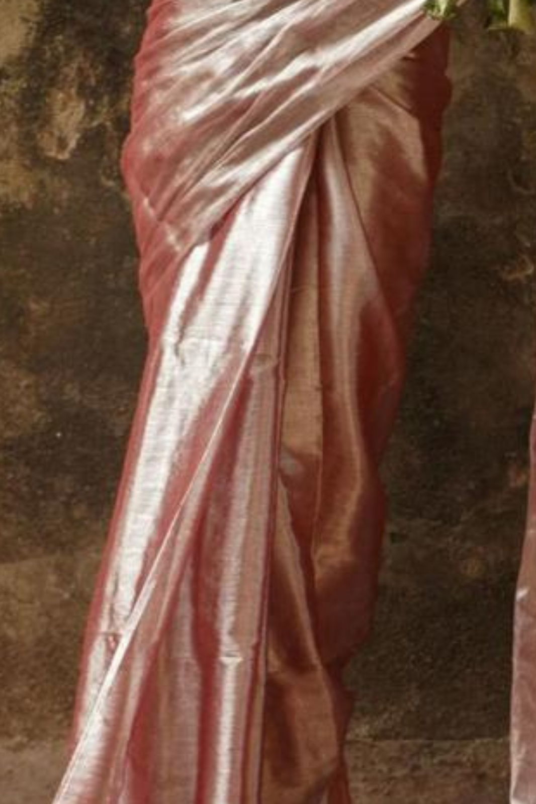 Honey Pink Designer Glass Tissue Silk Sarees