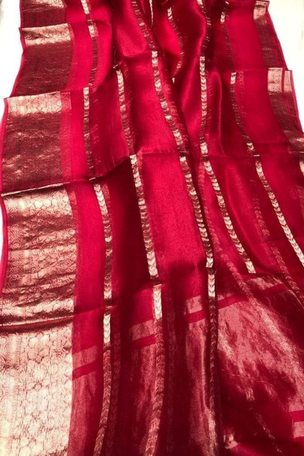 Ruby Red Banarasi Saree