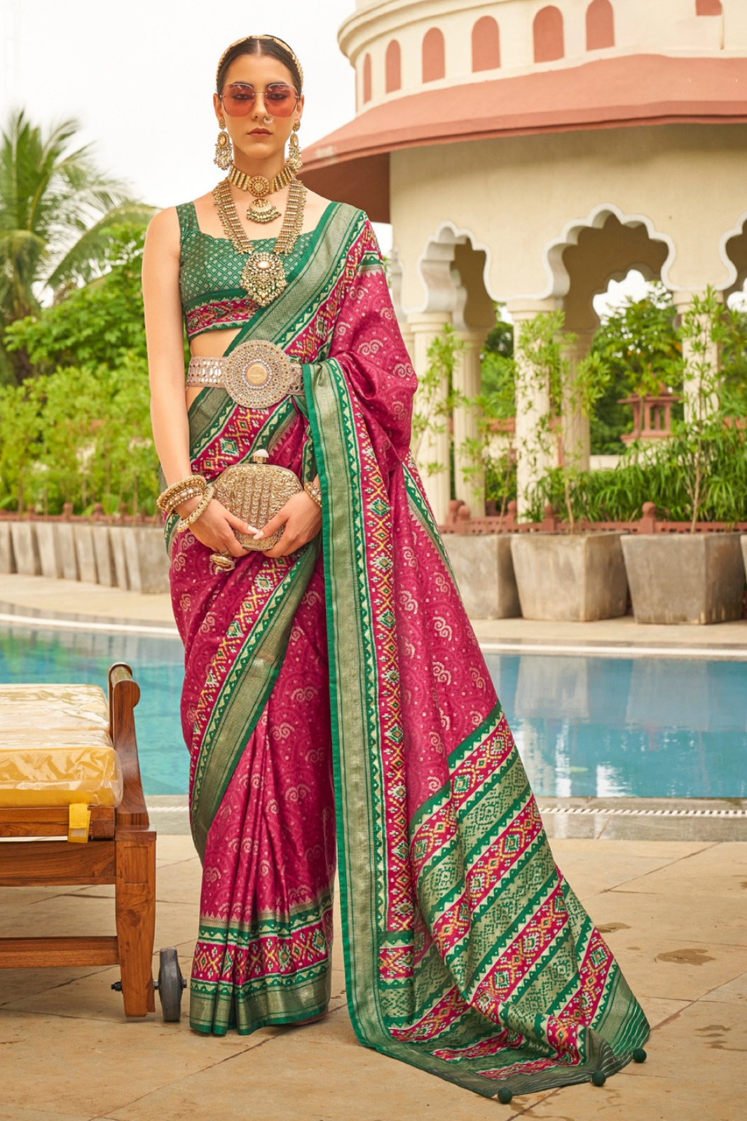 Royal Mehroon Patola Saree