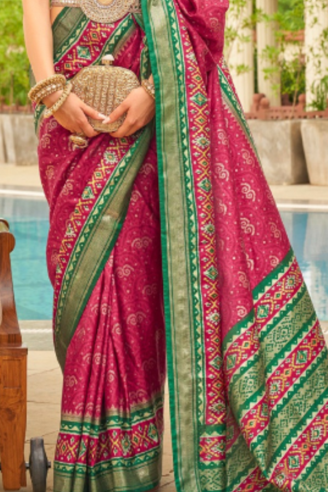 Royal Mehroon Patola Saree