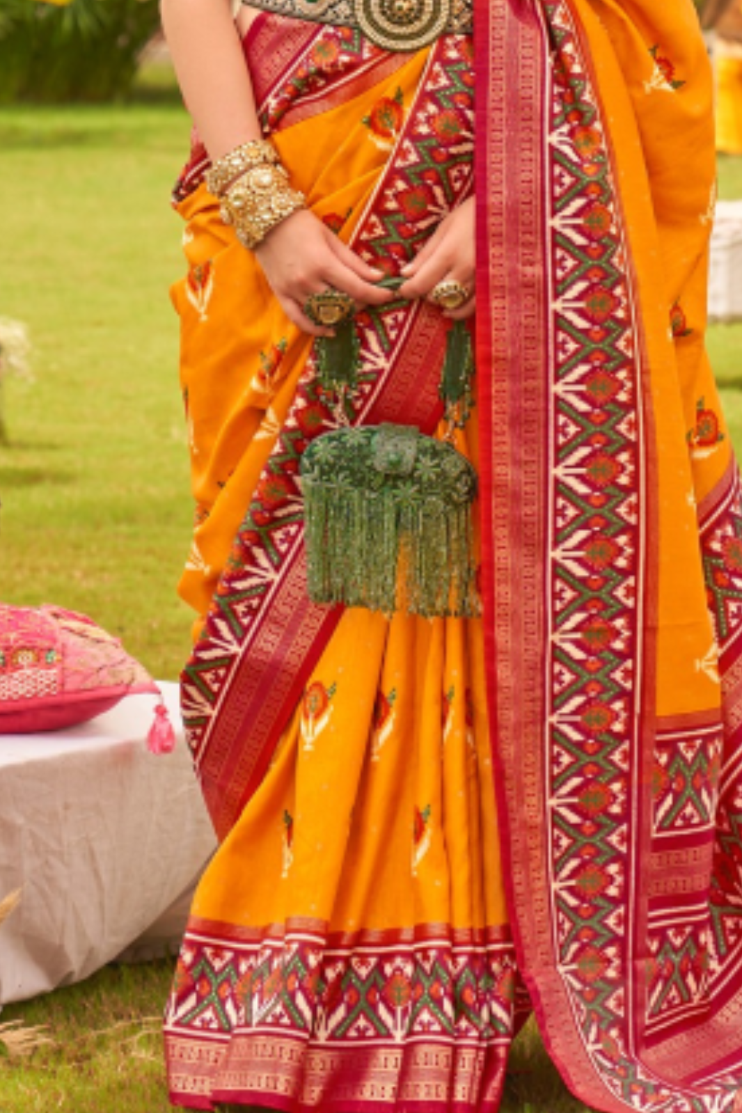 Haldi Silk Patola Saree