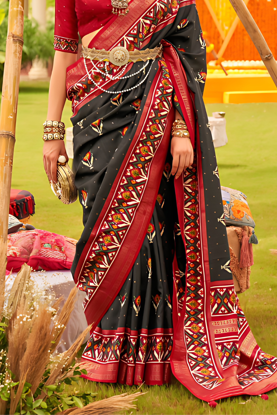 Gorgeous Black Patola Saree