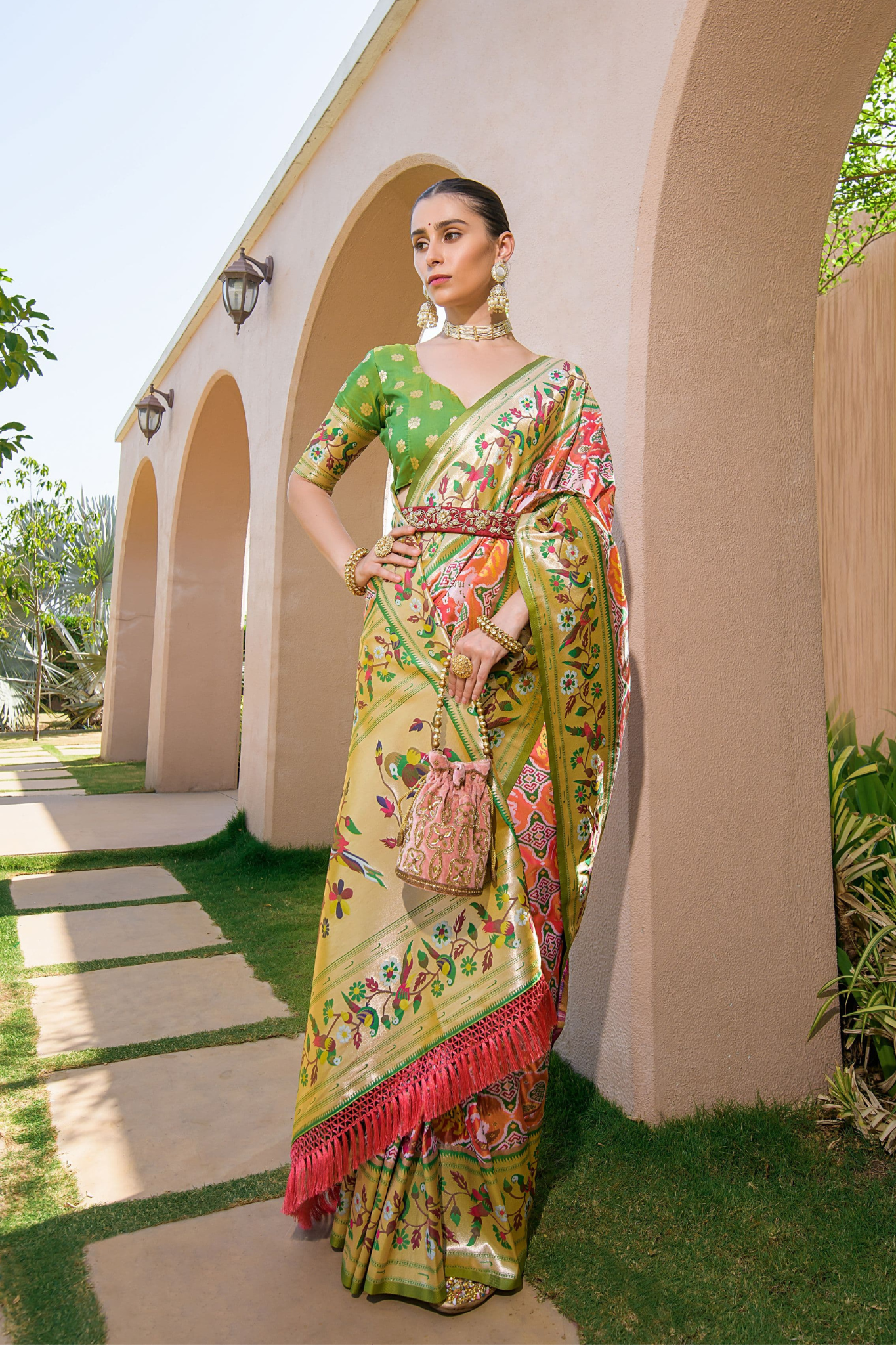 Royal Orange Patola Saree