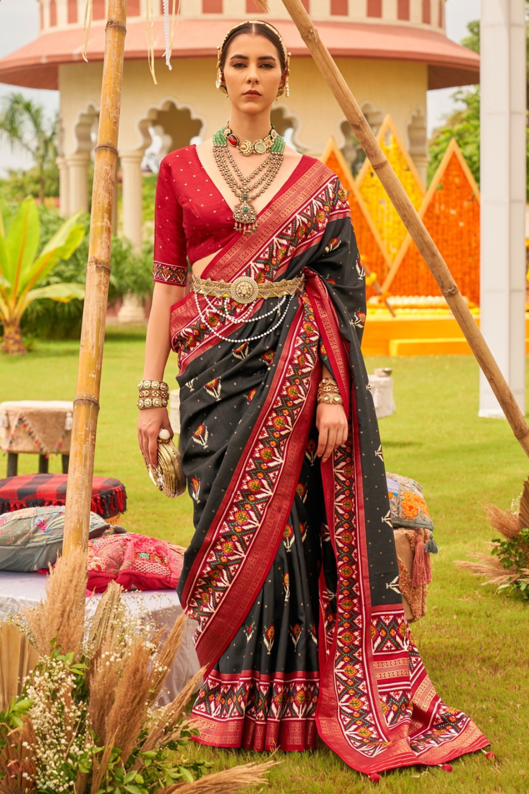 Gorgeous Black Patola Saree