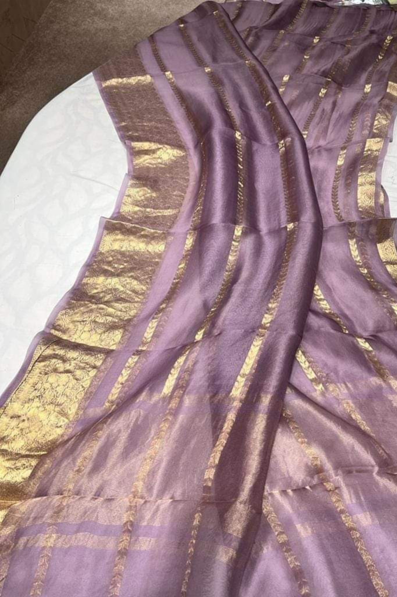 Soft Purple Banarasi  Saree