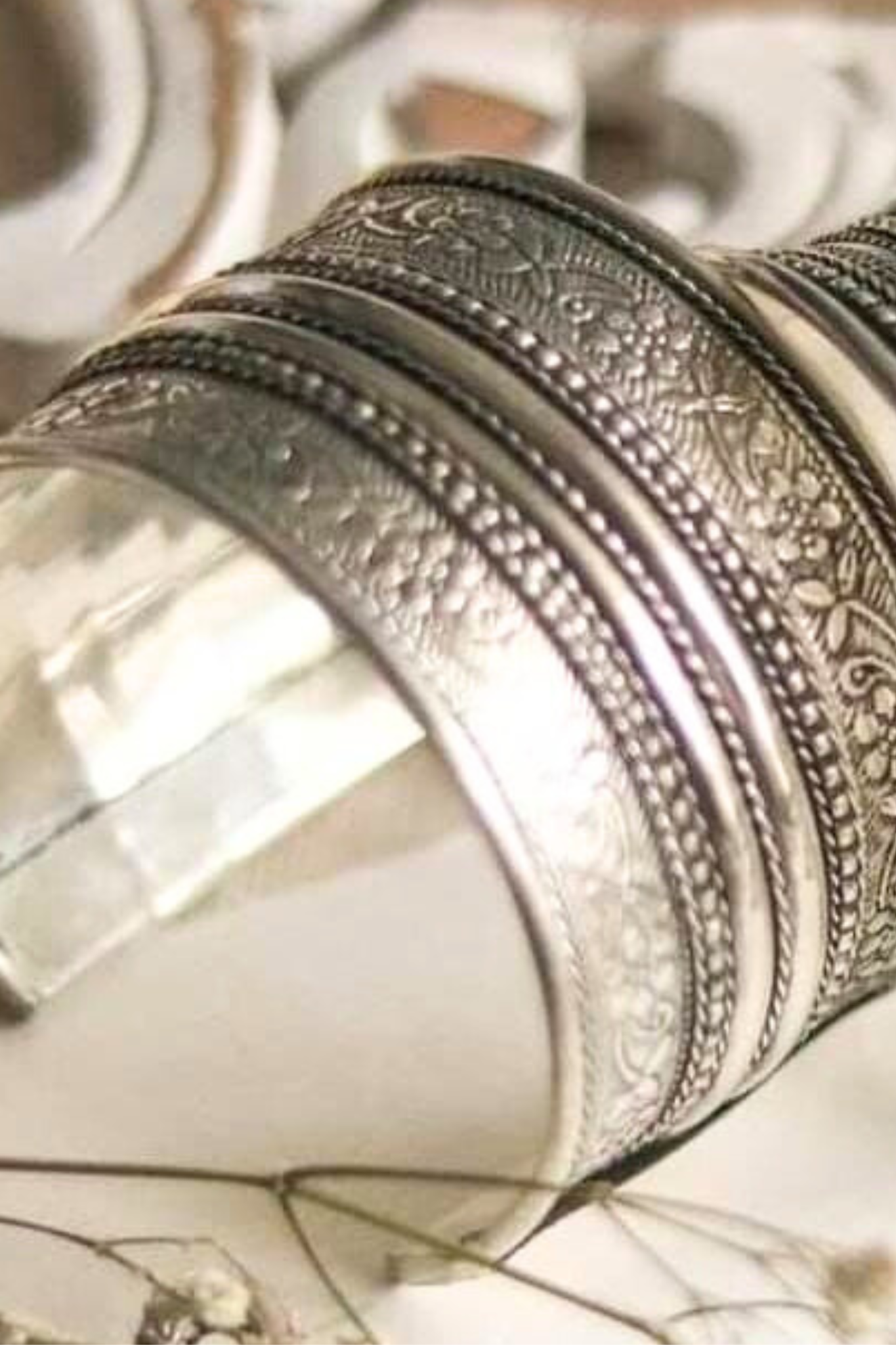 DESIGNER GERMAN SILVER  CUFFS PAIR OF 2 ORIGINAL QUALITY.