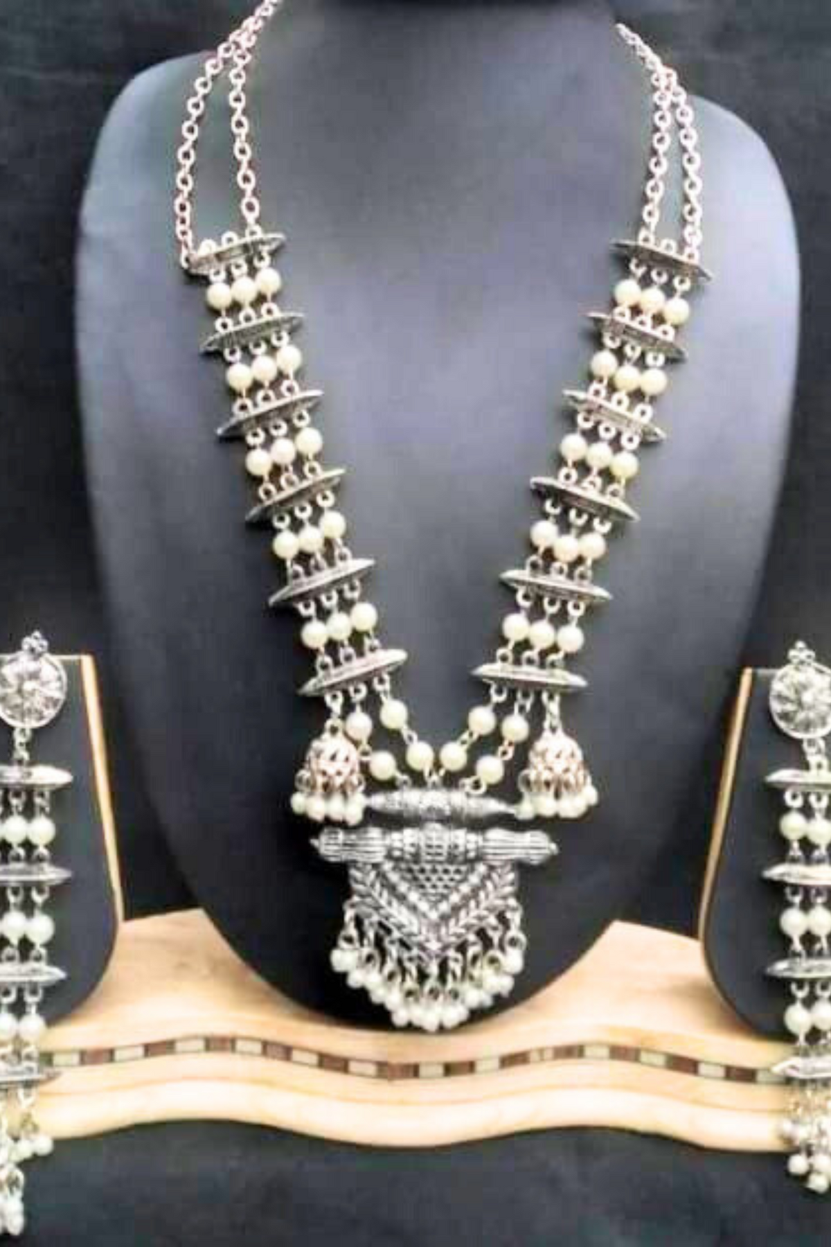 Designer Long Jhumka Set