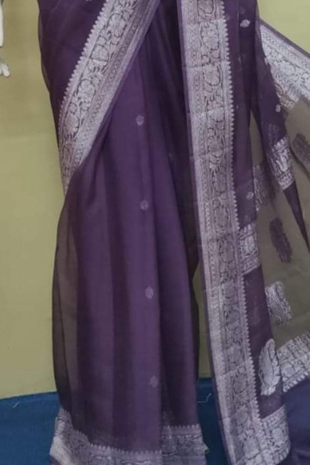 Purple Banarasi Khaddi Georgette Saree