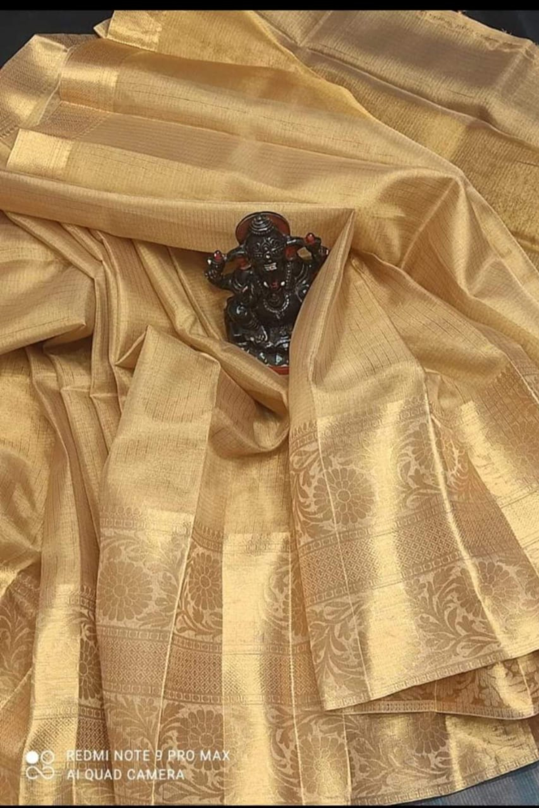 Pure Gold Tissue Silk Saree With Blouse
